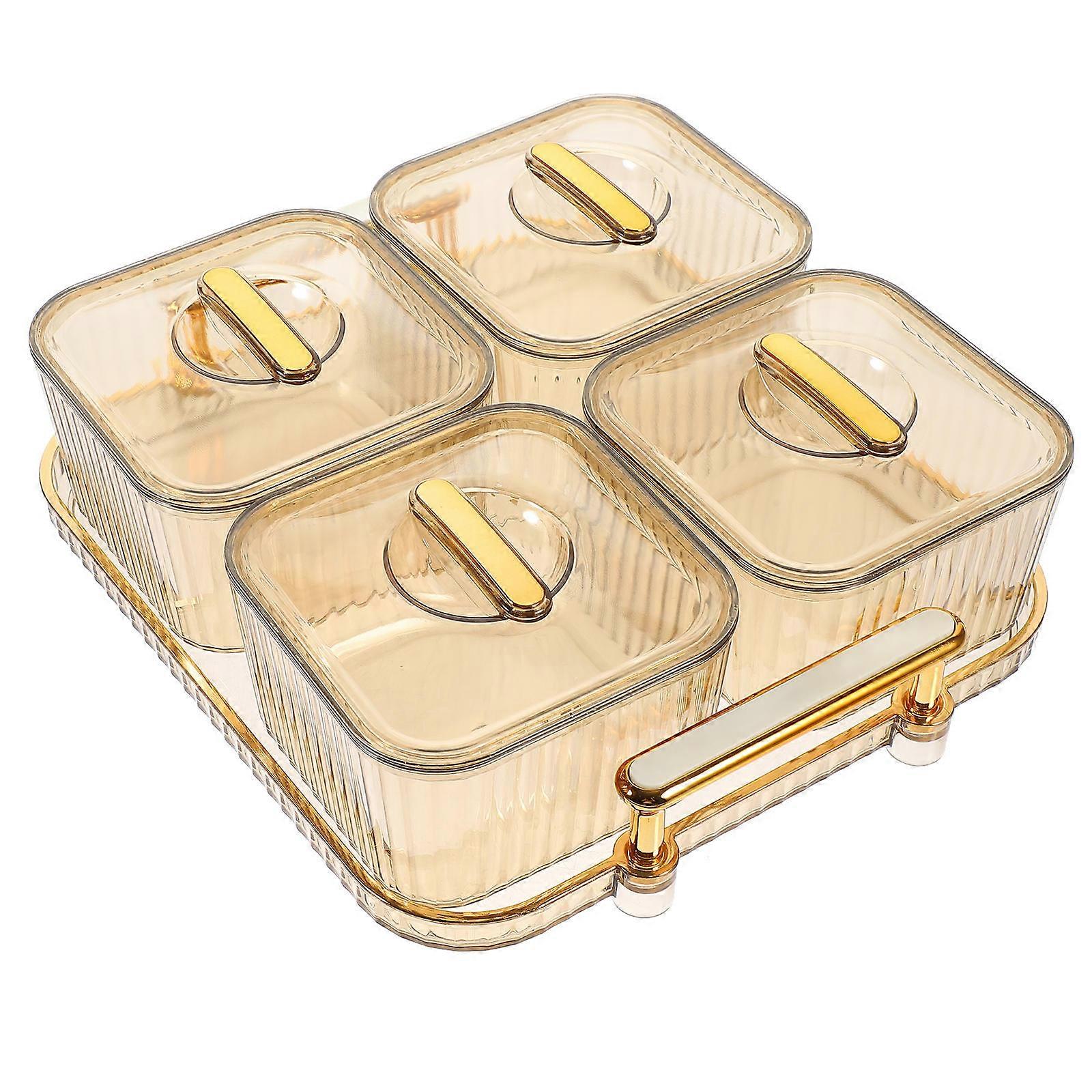 Transparent Serving Platter Set for Entertaining Sturdy Material Chic Design for Storage Use 1 Set