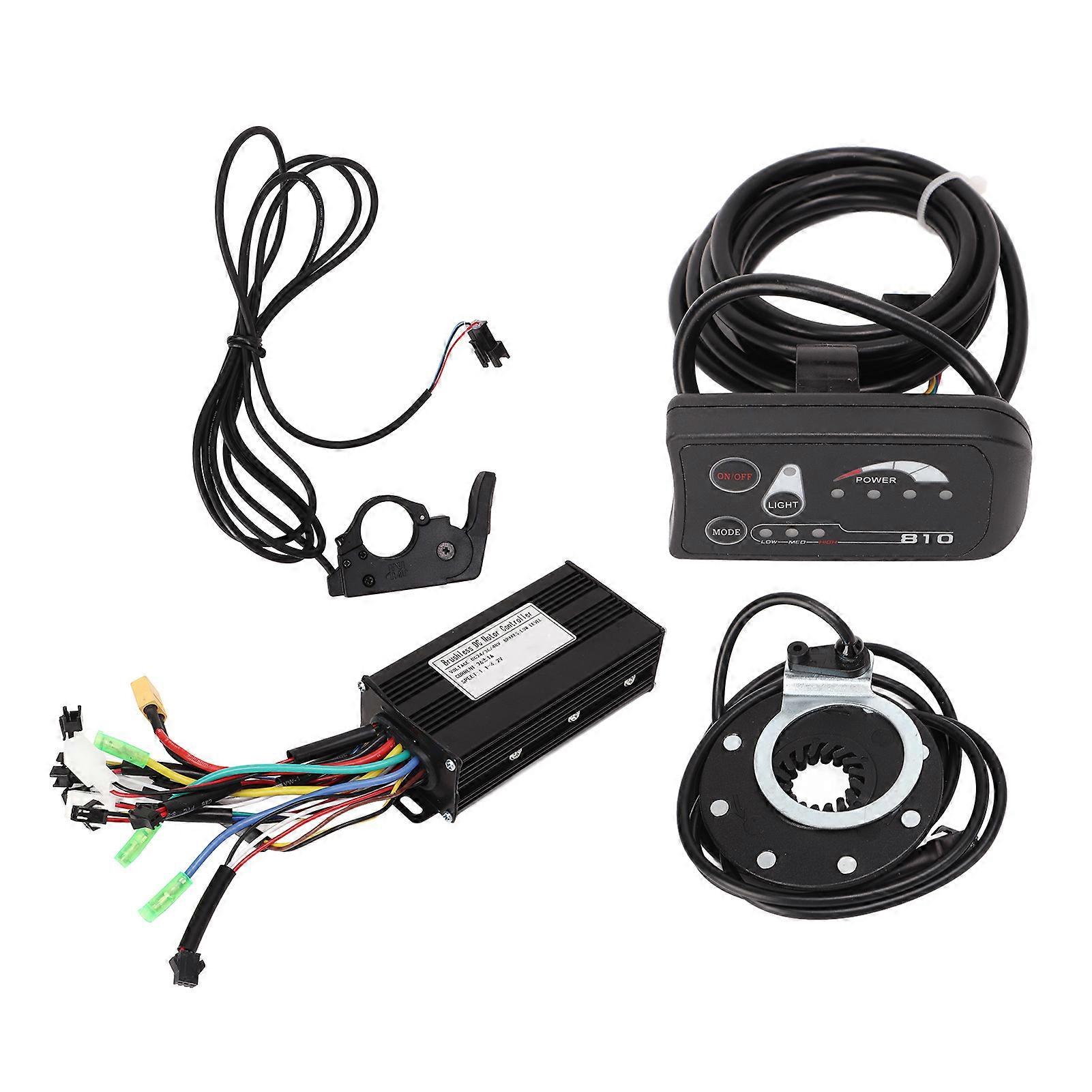 24V 36V 48V 26A 3 Mode Sinewave Controller Magnetic Power Assist for KT 8 with TT 009 Quick Release Thumb Throttle S810 LED Panel 