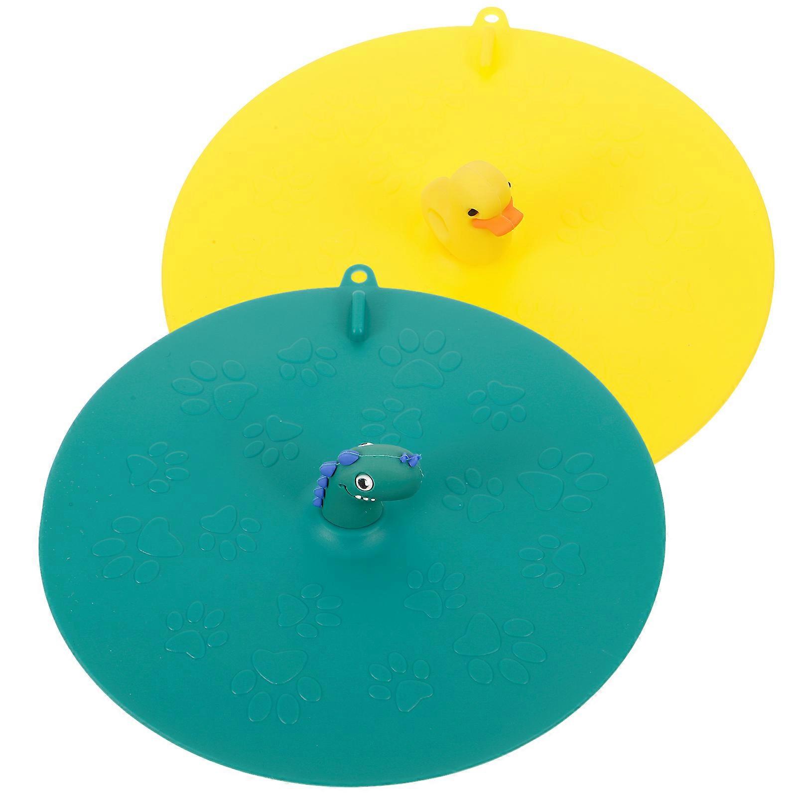 Anti-Odor Silicone Bathtub Stoppers Assorted Color Cartoon Shape For Kitchen Use 2Pcs