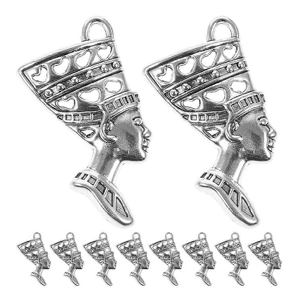 Here's a polished and professional product description based on your input:
**10pcs Vintage Queen Hanging Charms – Durable Pendants for DIY