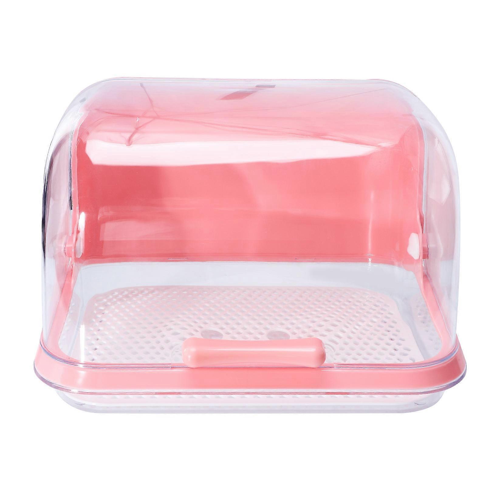 Baby Bottle Drying Box Organizer For Parents Pink Color Features Detachable Draining Tray 1Set