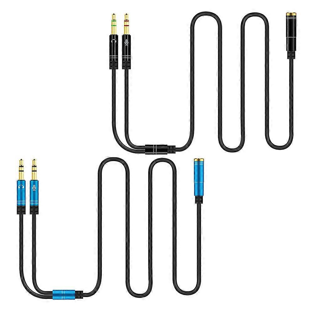 Headphone Splitter Y Cable Male to Female Audio Adapter for Computer, Durable Compatible with Desktop Laptop for Gaming and Music