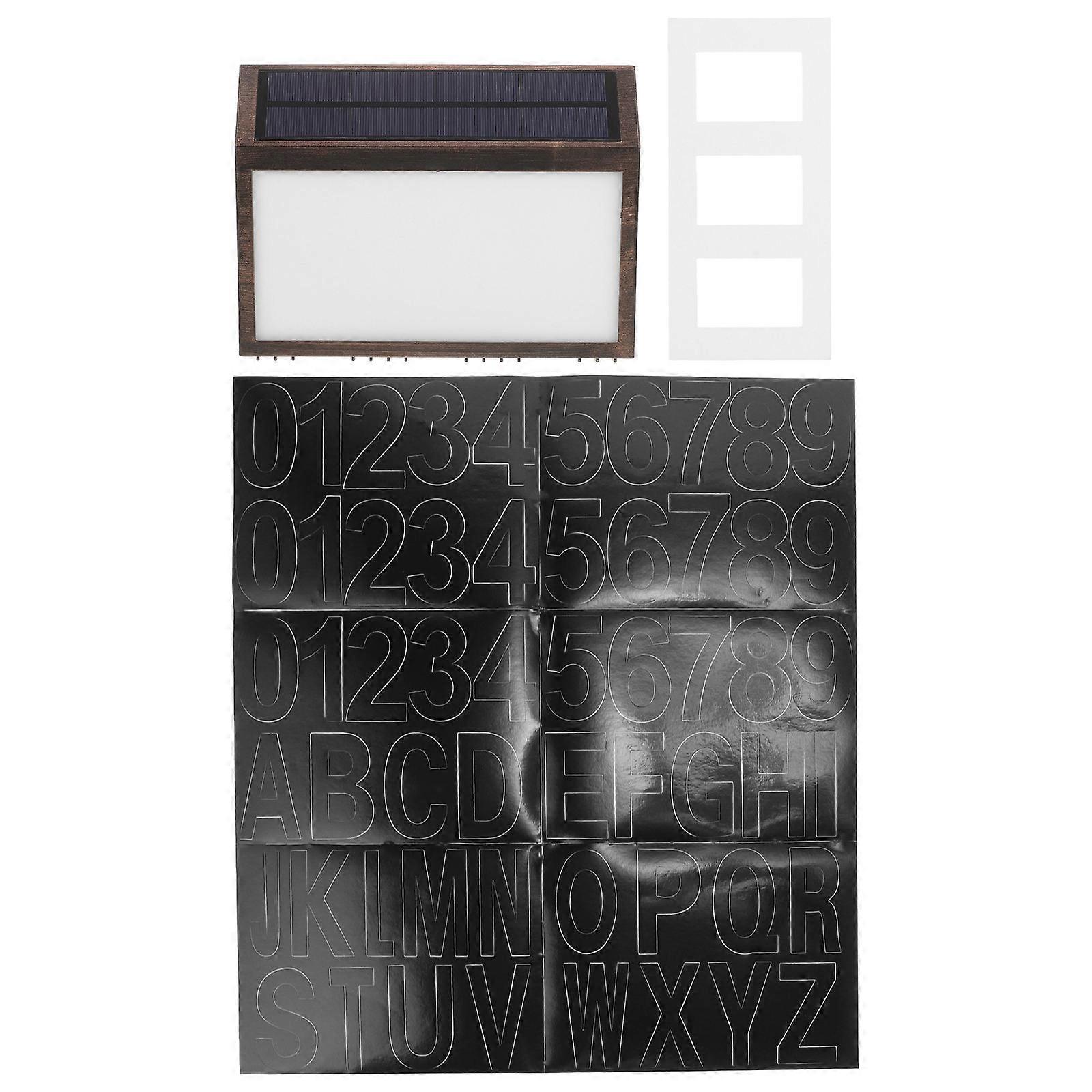 Bright Solar House Number Light With Simple Design For Streets And Yards Homeowners Outdoor Use 1 Set