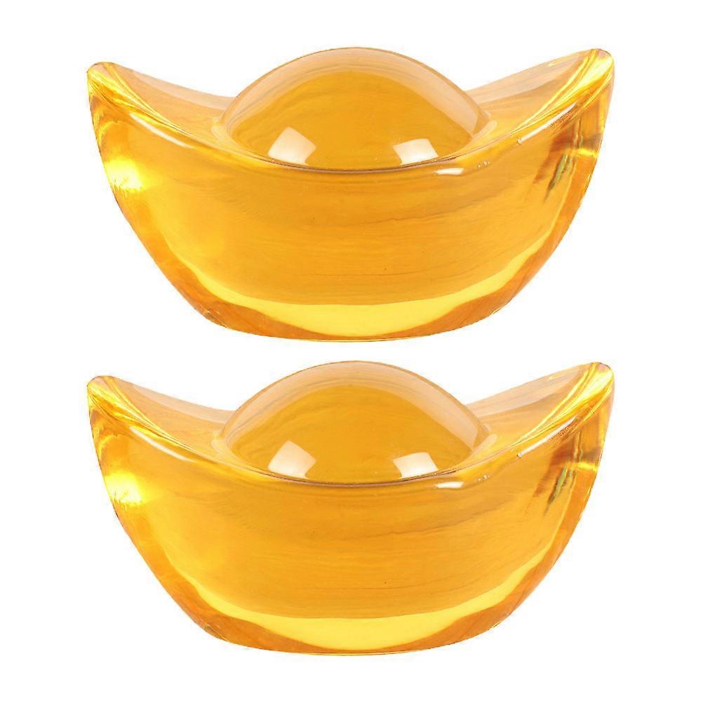 الحلي لغرفة المعيشة سبيكة ذهبية ديكور ديكور المنزل الثروة رمز 8X4CM ديكور مكتب البند 2 قطعة