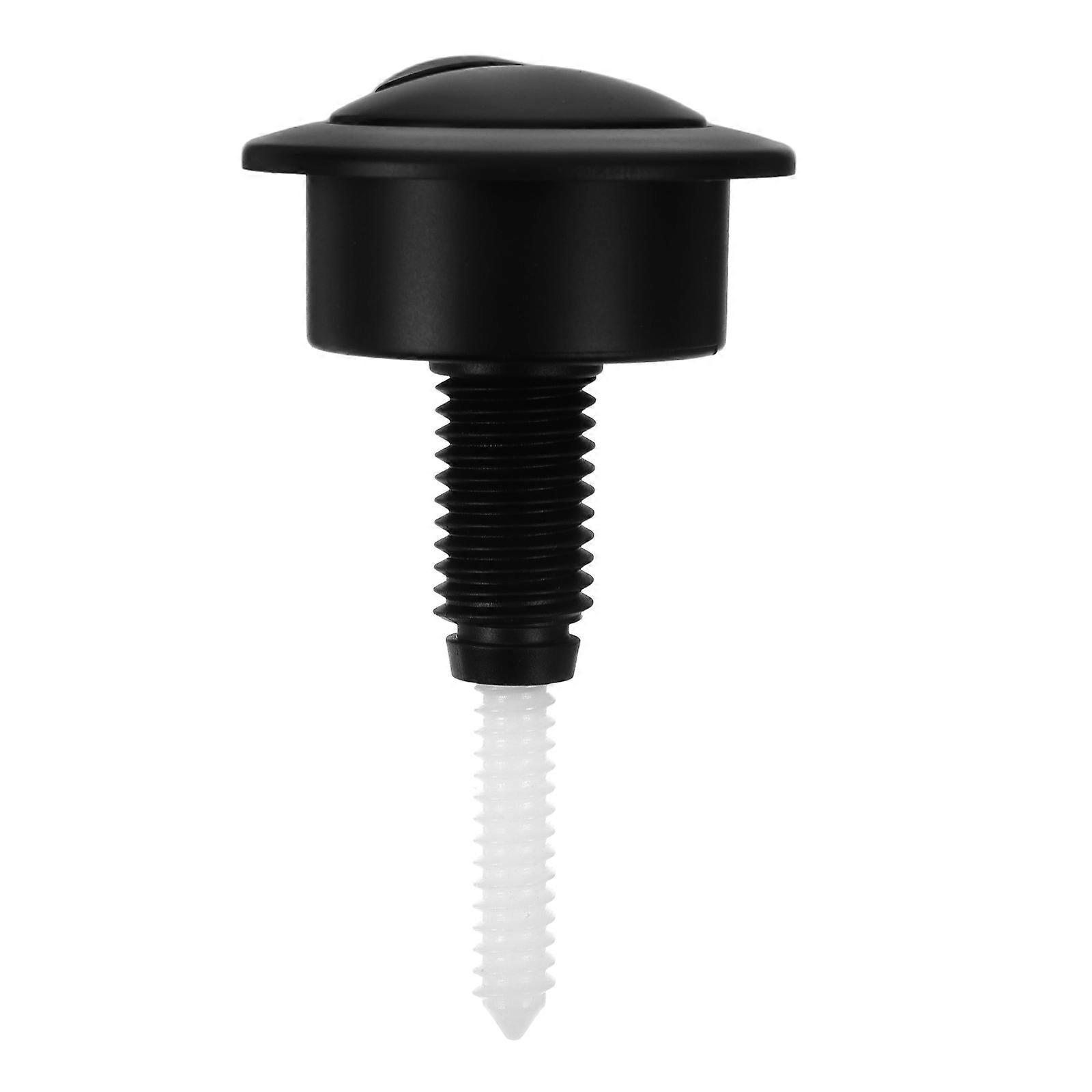 Replacement Dual Flush Toilet Tank Push Button For Homeowners And Maintenance Staff Easy Installation In Black Color With Round Shape 1Set