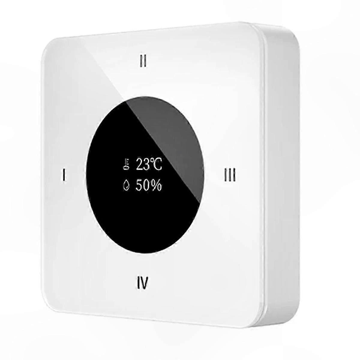 Smart Wireless Thermometer Humidity Sensor with Touch Control Remote Switch for Home Automation