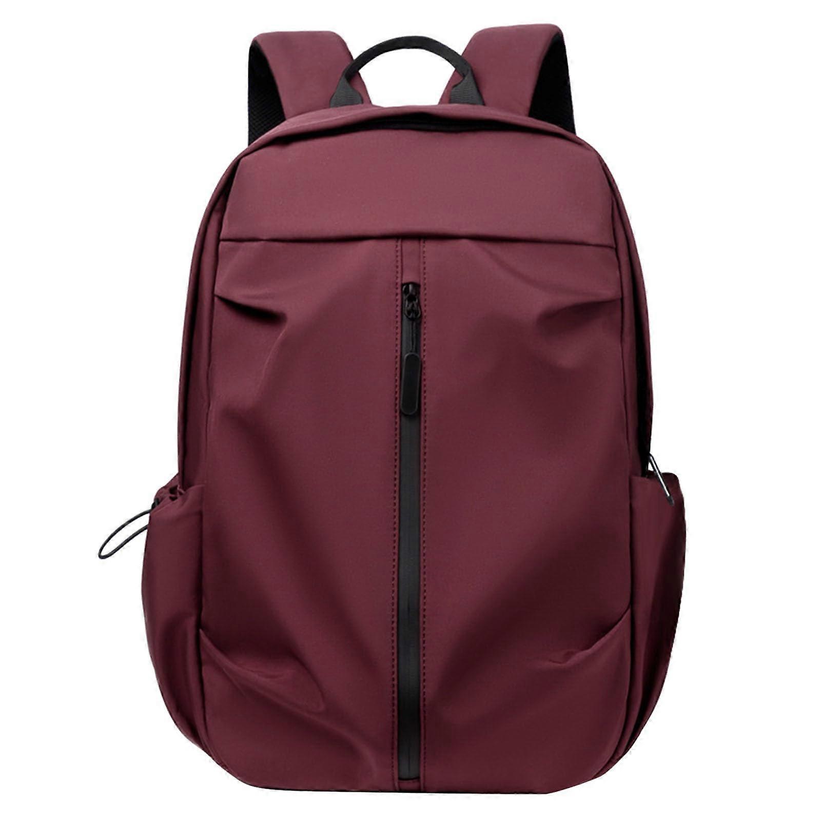 Men's Rucksack with Adjustable Shoulder Straps and Zippers, Breathable Mesh Back Padding, B-Red, One Size