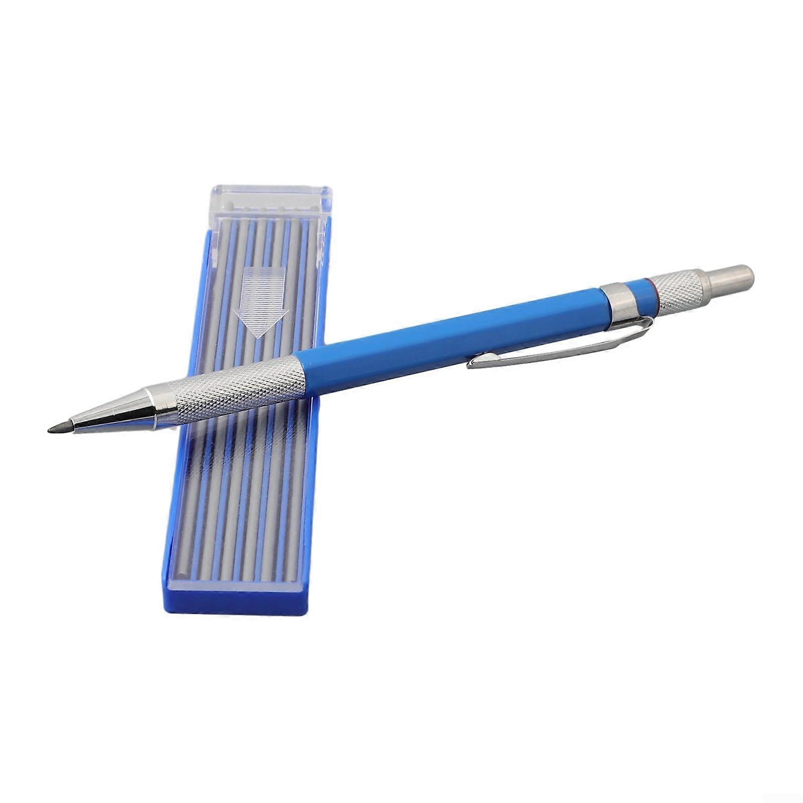 Mechanical Pencil Silver Streak With 12 Silver Round Leads For Metalworking Applications