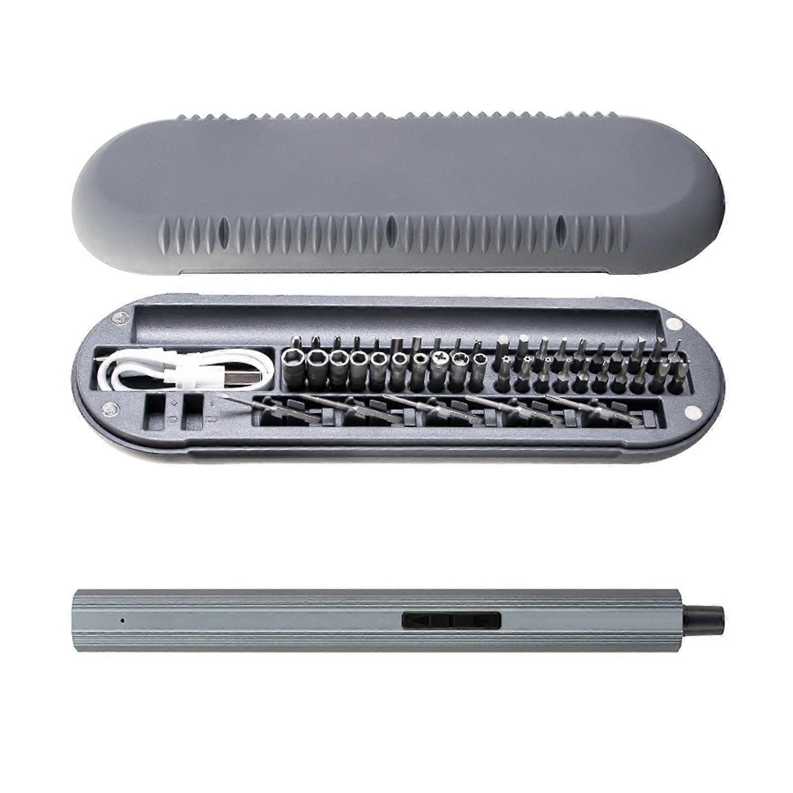 Cordless Electric Screwdriver Set with Magnetizer for Home Maintenance, Precision Torque, Rechargeable Battery, Lightweight Design