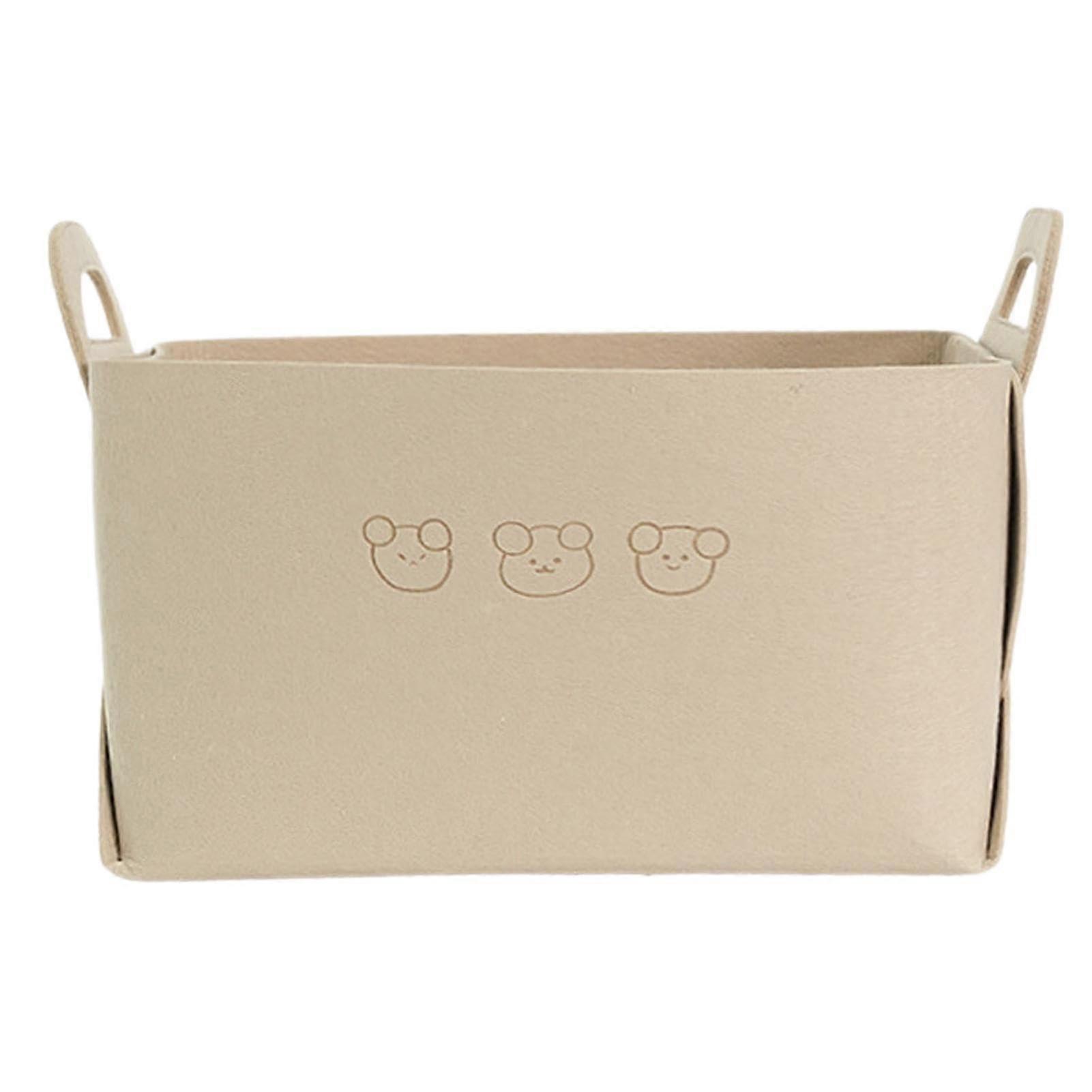 Trunk organizer for small cars Foldable storage box Large capacity, beige