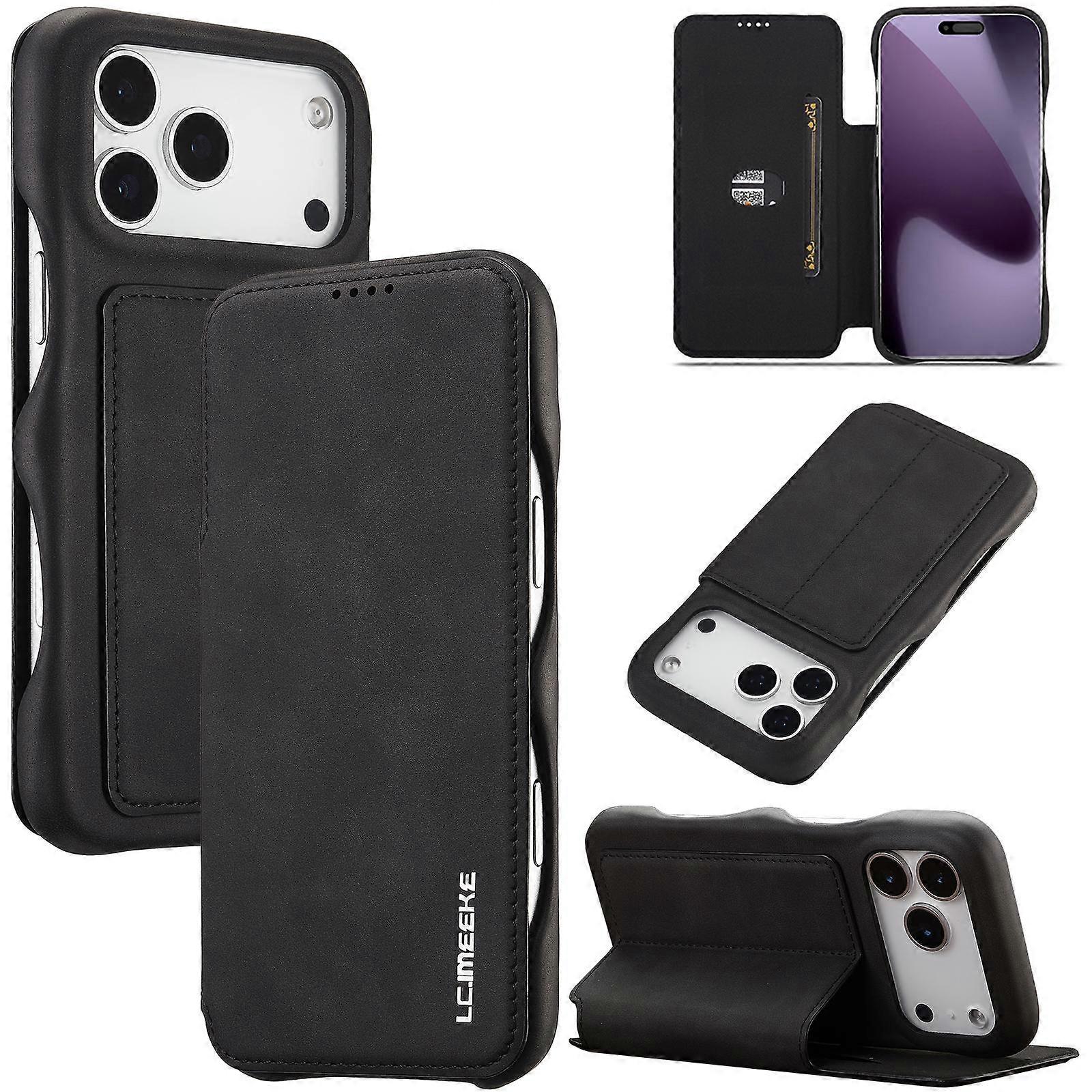 For iPhone 17 Pro LC.IMEEKE Hon Ancient Series Flip Leather Phone Case