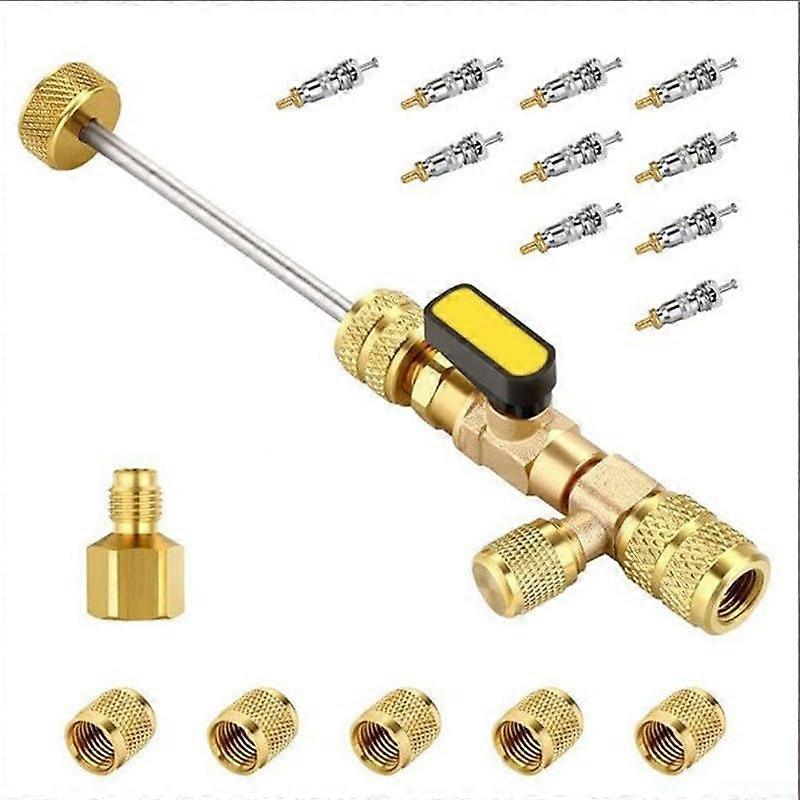 Reliable HVAC valve core removal tool for air conditioning lines with easygrip design (C)