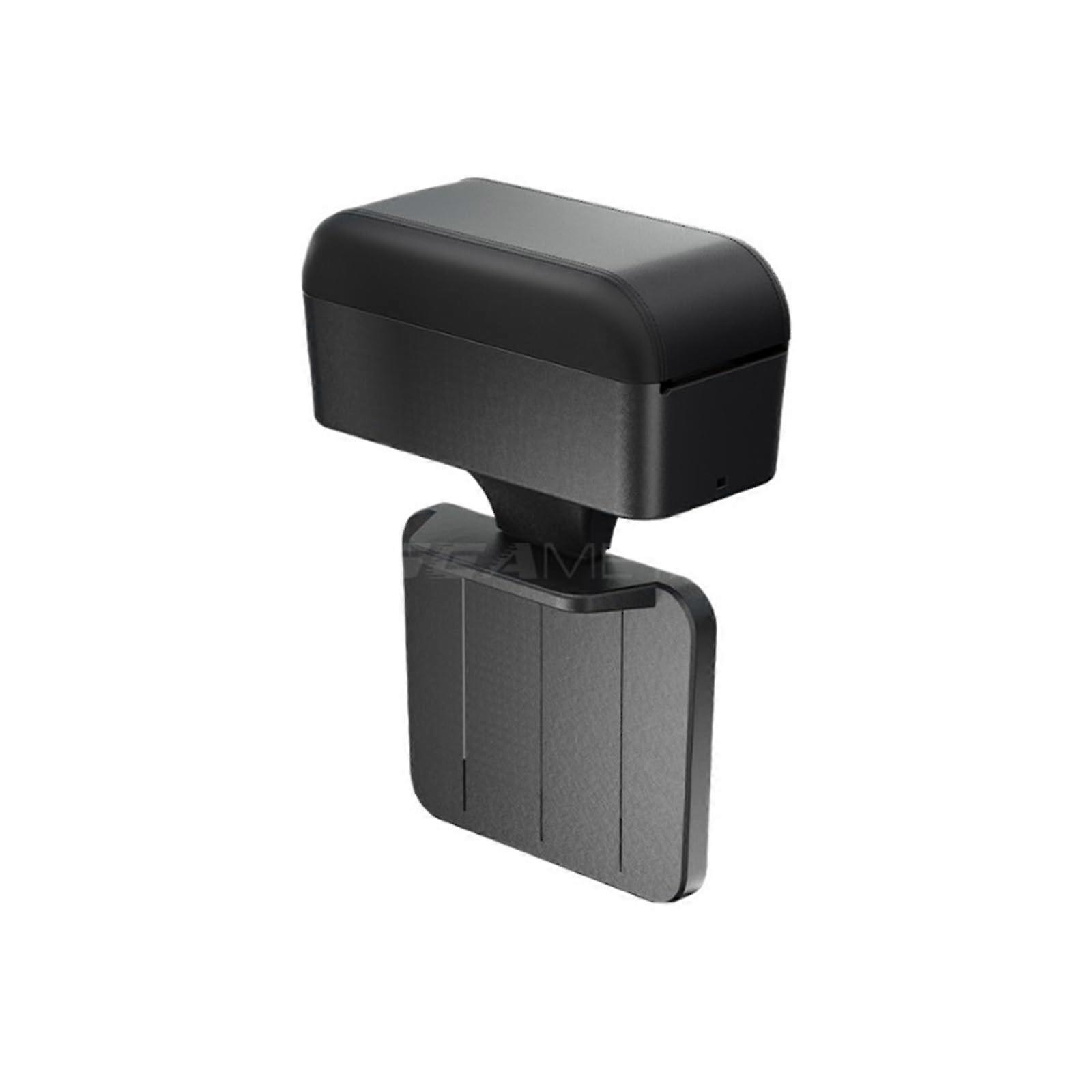 Auto Armlehne Box Organizer - Höhenverstellbare Ellenbogenauflage Pad für Armlehne Lücke, Schwarz, 1 Stück