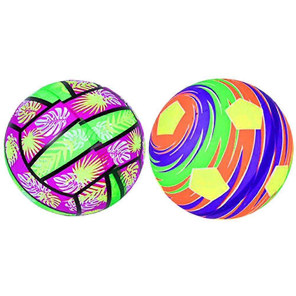 2Pcs Plastic Soccer Training Soccer Exercising Ball Toy Training Football Toy (Random Style)