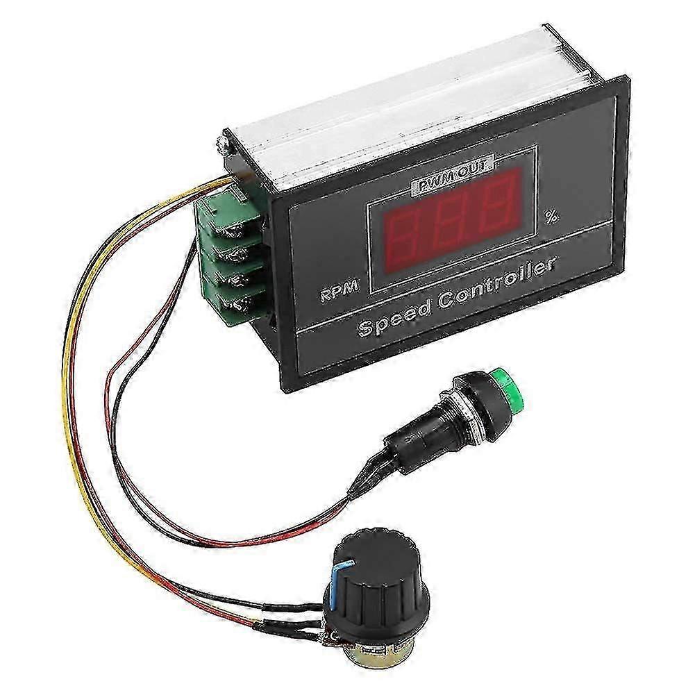 PWM DC Motor Speed Controller 6-60V - UK Compatible Stepless Governor for DIY Projects