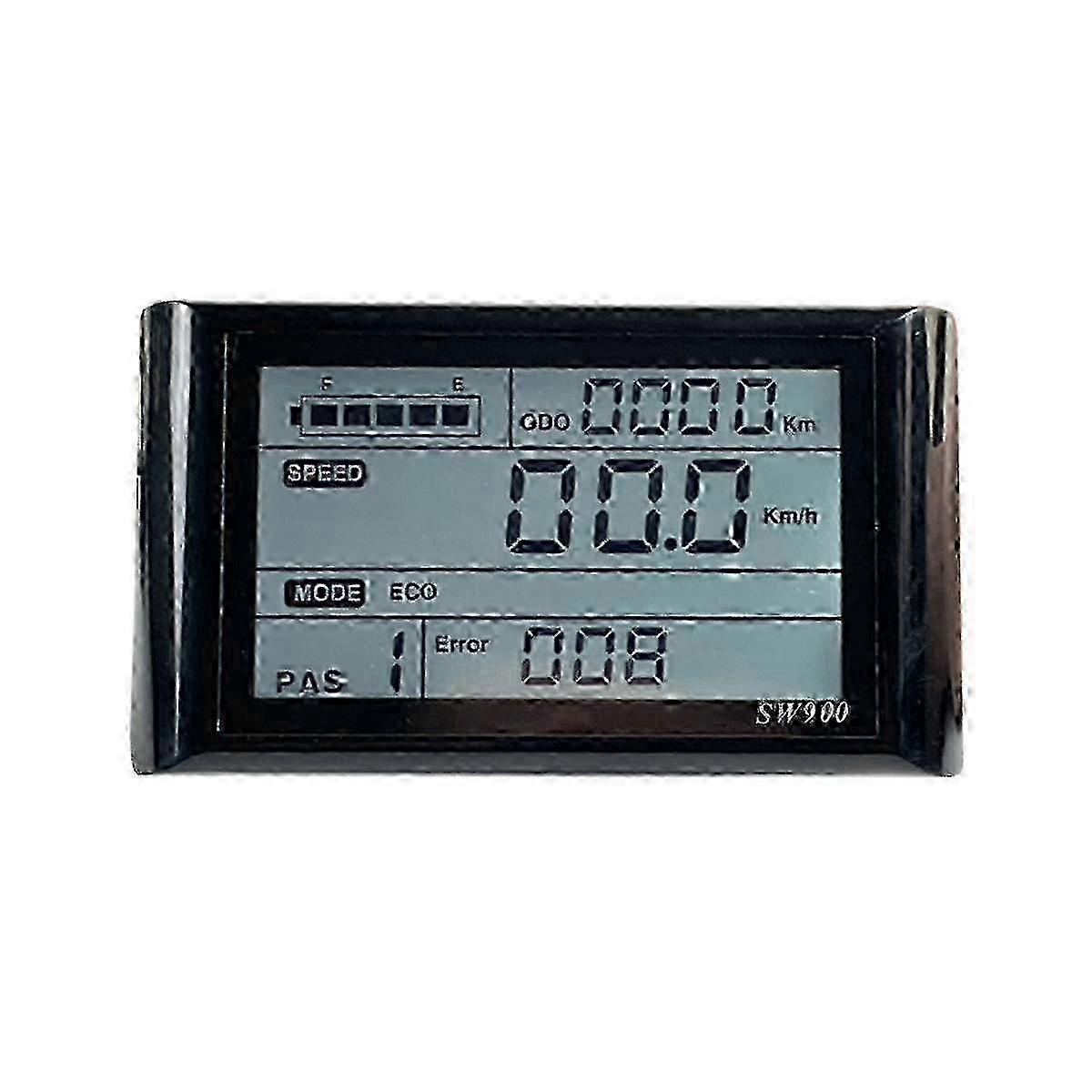 LCD Display Speedometer for Electric Bikes - Waterproof, 24-72V Compatibility, Settings Control for E-Bike Riders