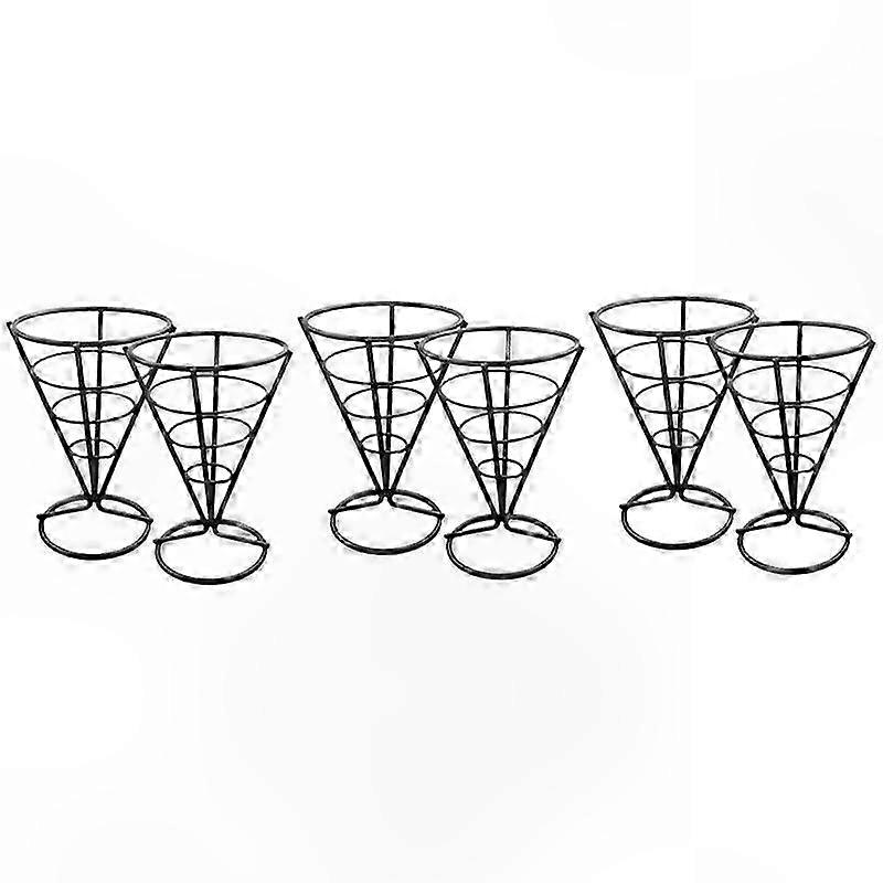 6-Pack Wire Racks for Cone Fried Basket Chips Display Holder Stand