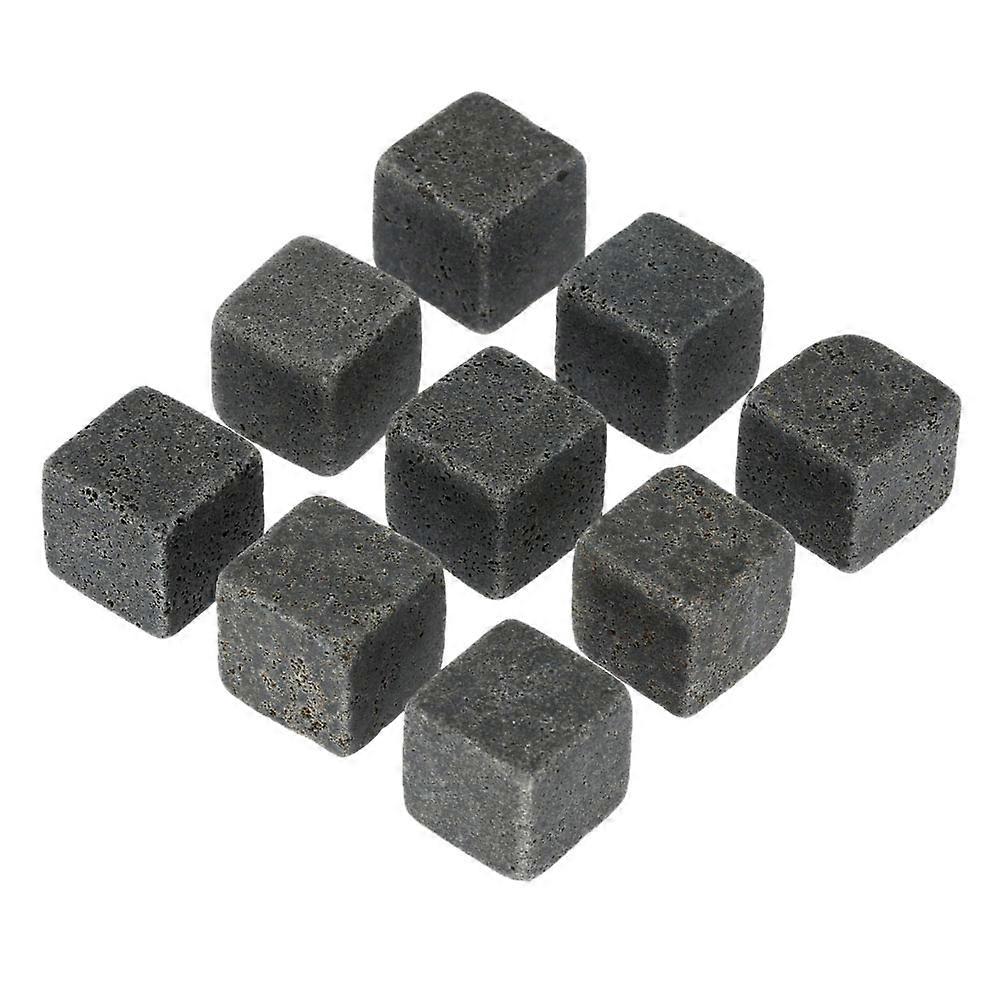 9pcs 20mm Whisky Ice Stones Drinks Cooler Cubes Beer Rocks Granite with Pouch