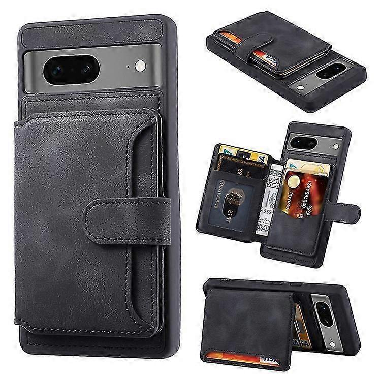 Compatible For Google Pixel 6a Leather Coated Tpu Phone Case Rfid Wallet Phone Kickstand Cover