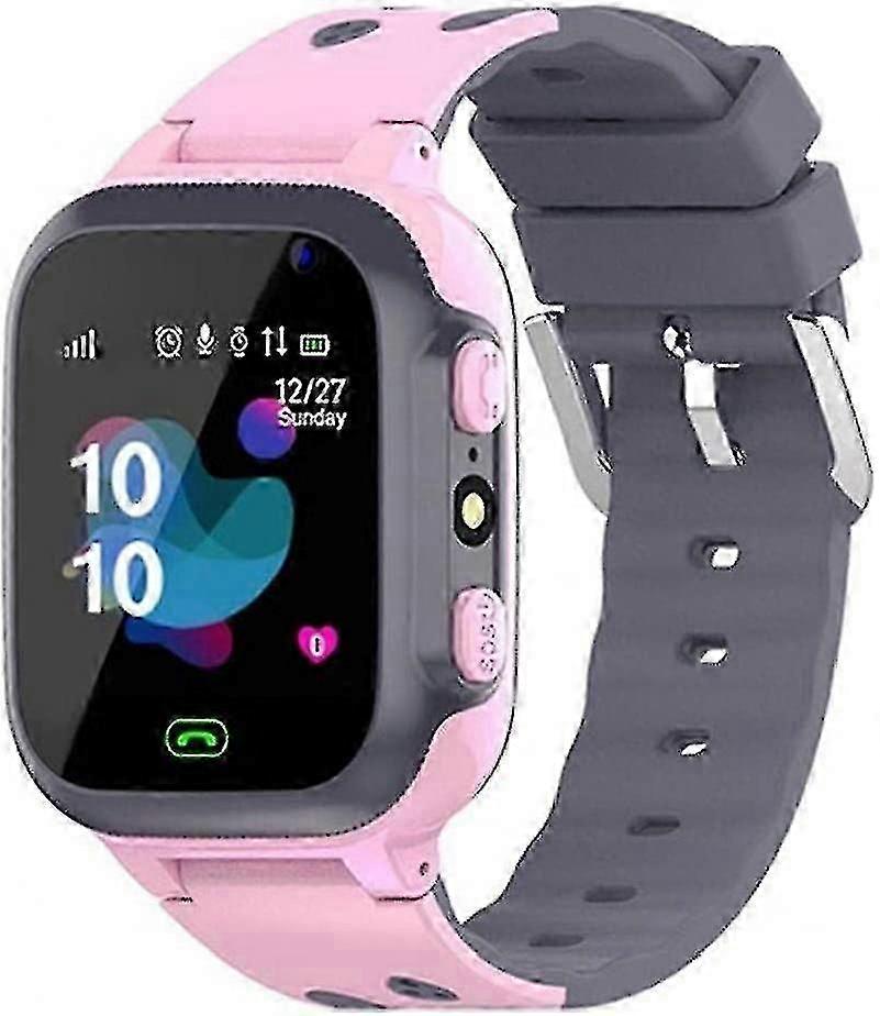 Kids Smart Watch Q16 Waterproof Wrist Game Smartwatch Location Tracker With Camera Alarm Clock Sos For Boys Girls Pink
