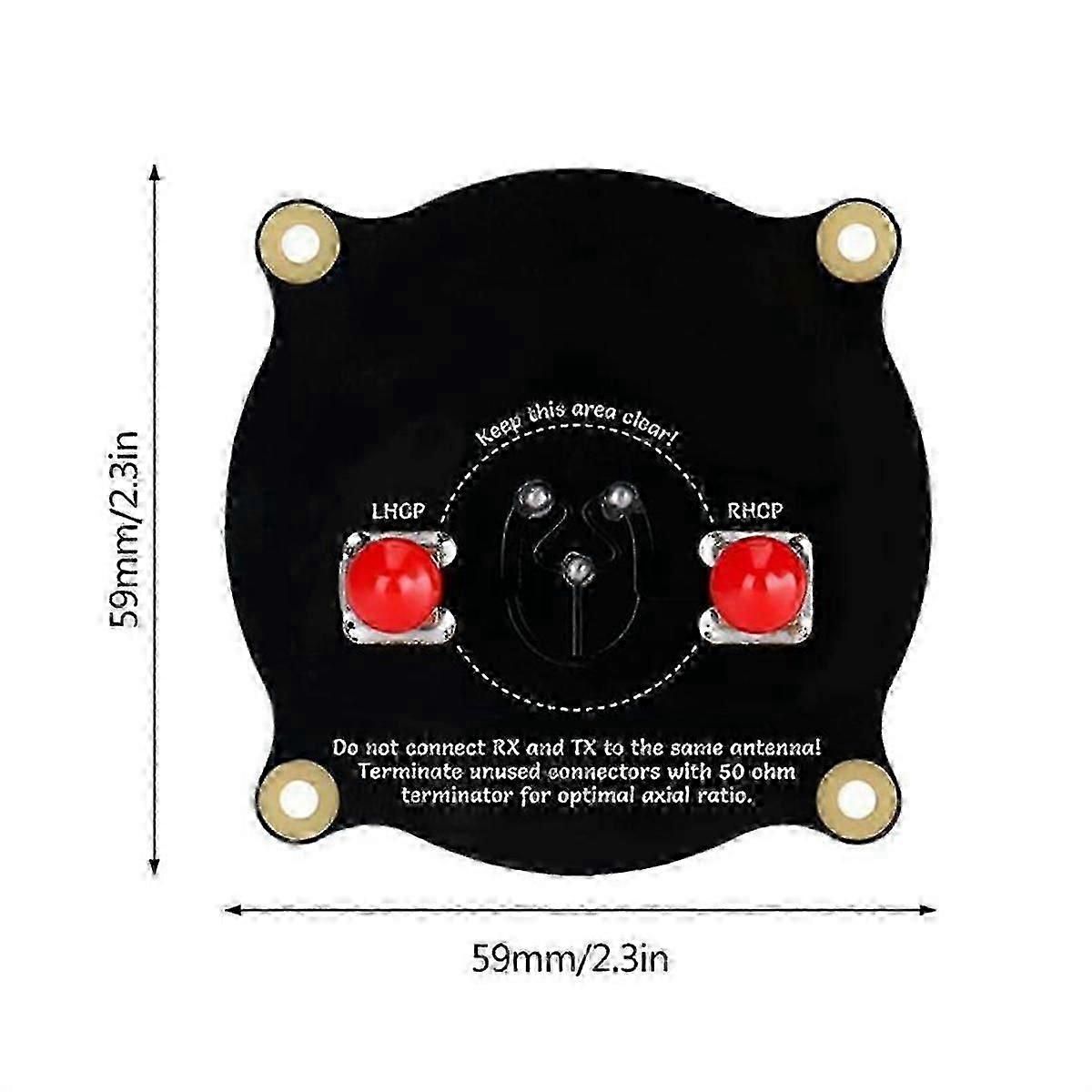 5.8GHz Triple Feed Patch Antenna RP SMA Directional Circularly Polarized Antenna for FPV Fatshark G JN