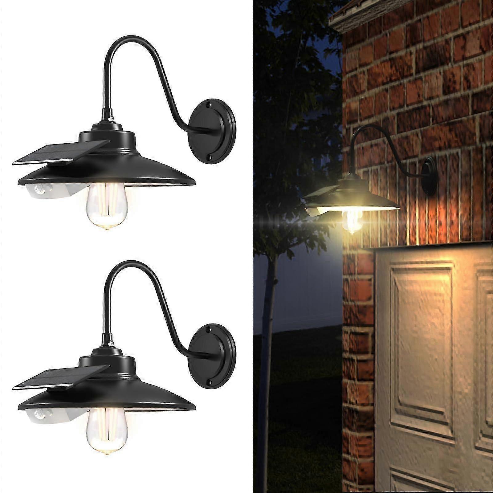 Solar Wall Lights Outdoor with 3 Lighting Modes Motion Sensor, Solar Barn Light IP65