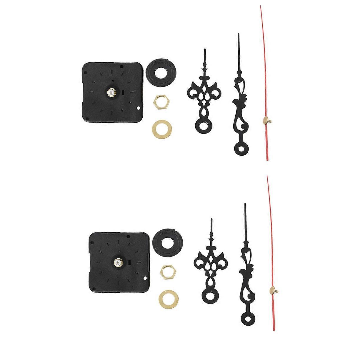 2X Quartz Clock Movement Mechanism Module Repair DIY Kit with Hands