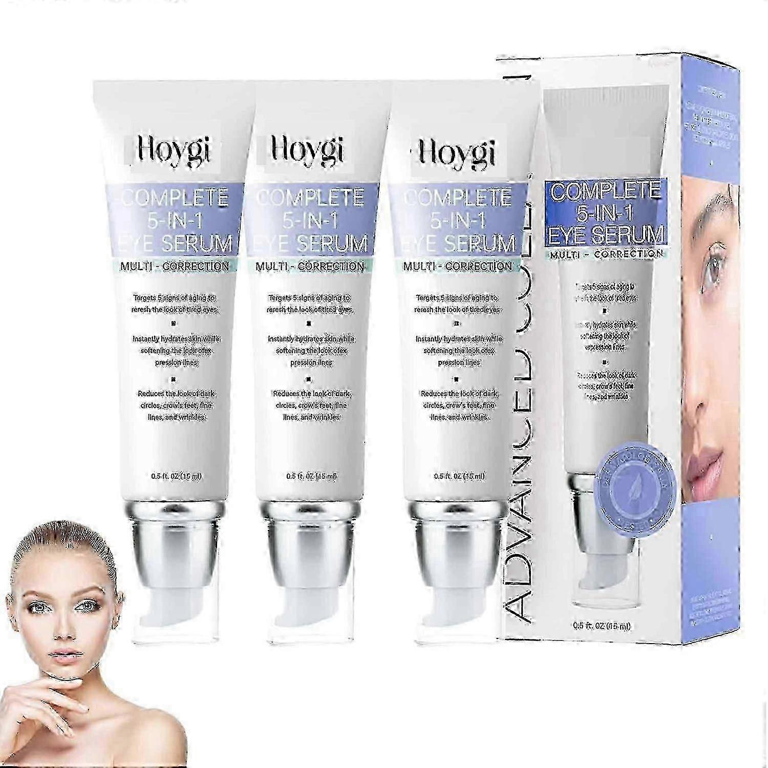 مصل عيون 5 في 1 ، كريم عيون مضاد للشيخوخة مع الريتينول وحمض الهيالورونيك ، كريم العين المضاد للتجاعيد ، عناية بشد العين للهالات السوداء والتجاعيد