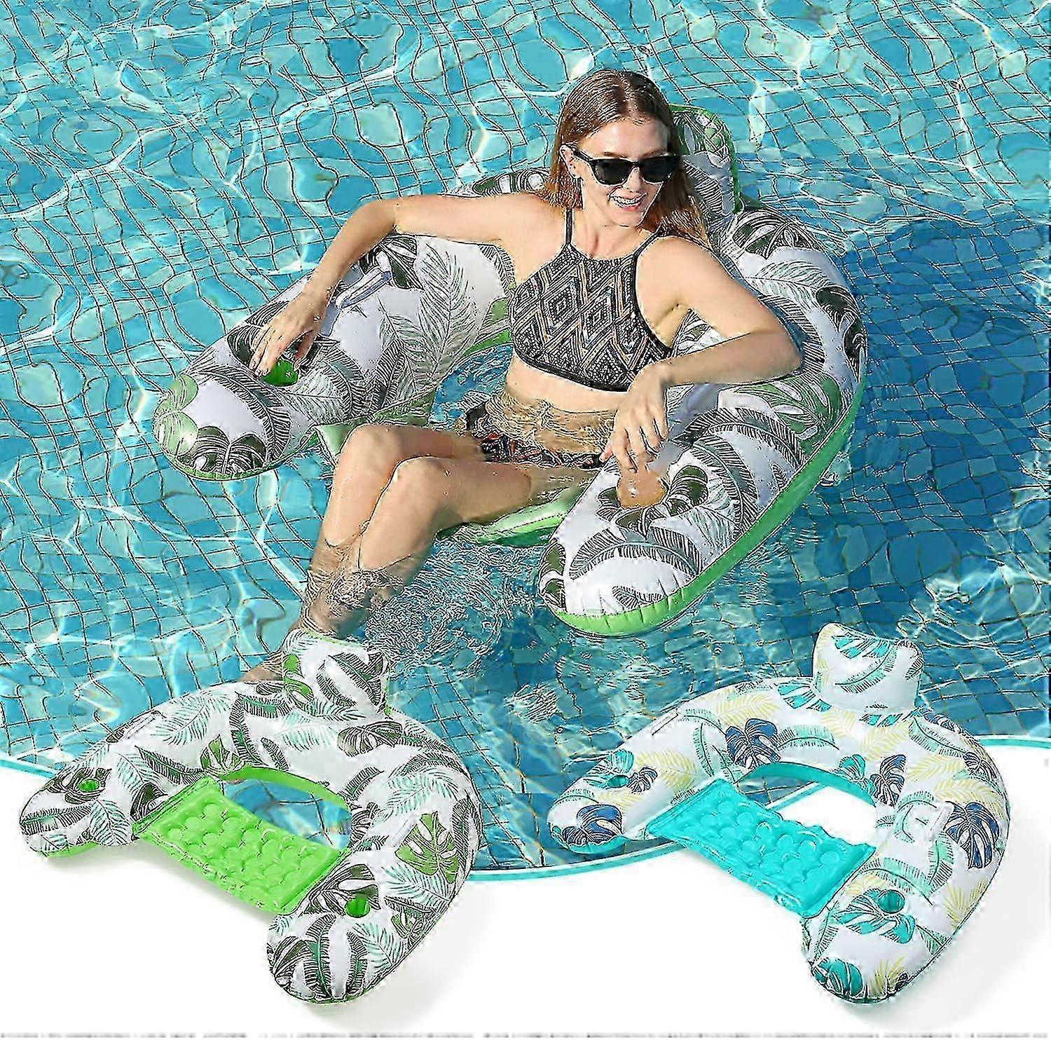 Inflatable Pool Floating Chair: Comfortable Lounger with Cup Holders 2025