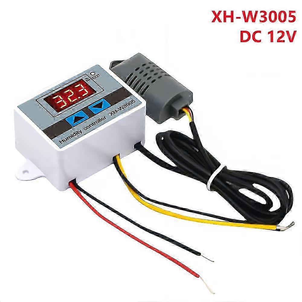 XH-W3005 DC 12V 24V AC 110-220V 10A Digital Humidity Controller Hygrometer Control Switch 0~99%RH Hygrostat With Humidity Sensor 2025
