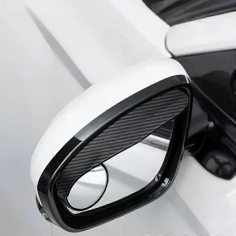 Apply Car Rearview Rain Eyebrow Blind Spot Mirror Small Round Mirror 360 Degrees Wide Angle HD Frameless Parking Auxiliary Mirror Au