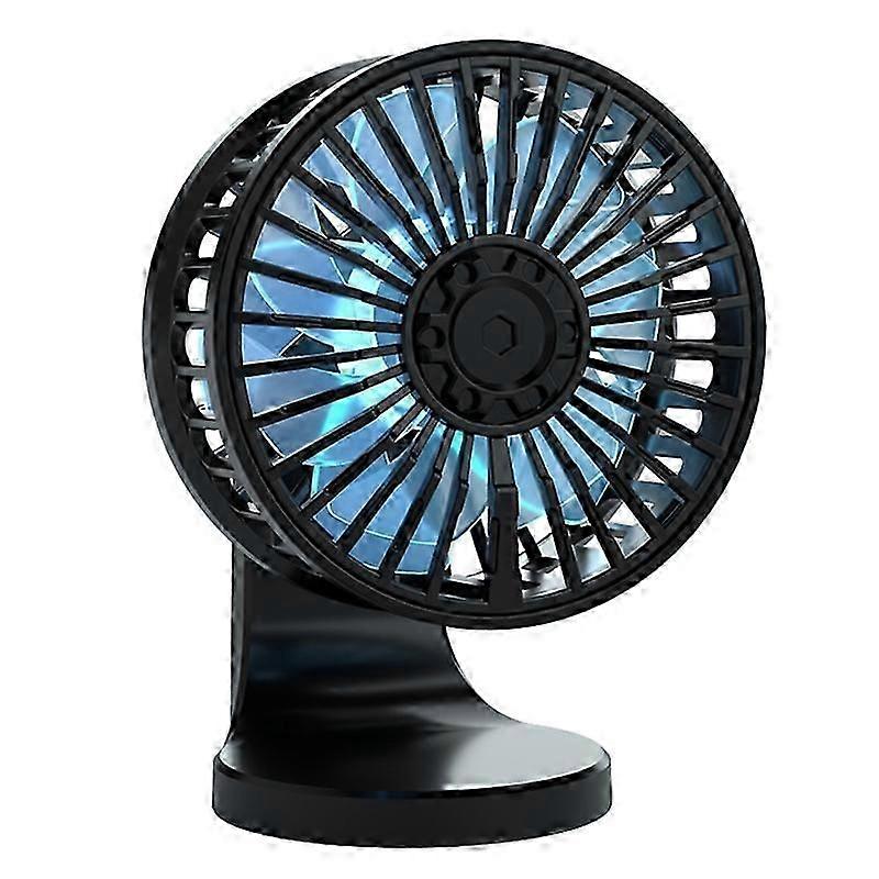 USB Car Fan for Dashboard Air Circulation Fans with LED Light Three Speeds