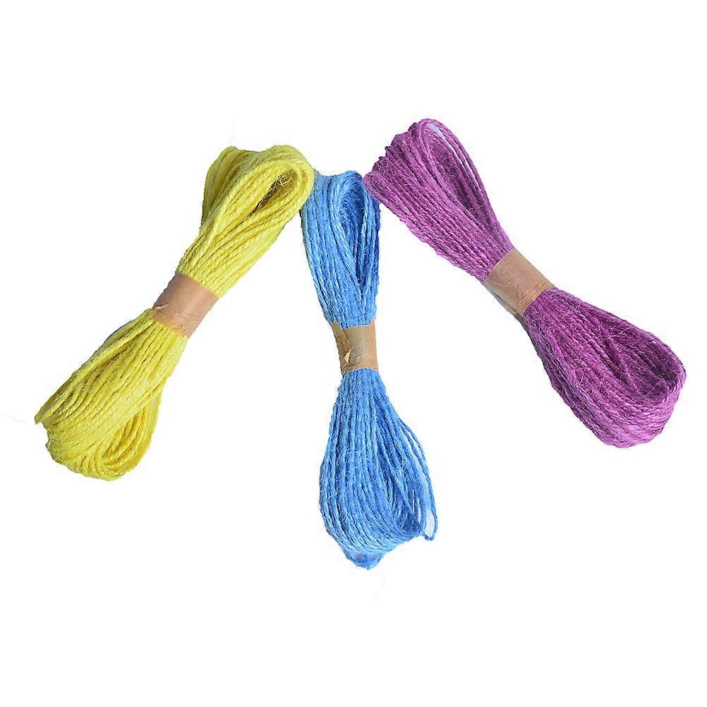 Colorful Jute Twine for DIY Use Made of Durable with 12 Rolls Enough for Daily Use Each Roll 10m