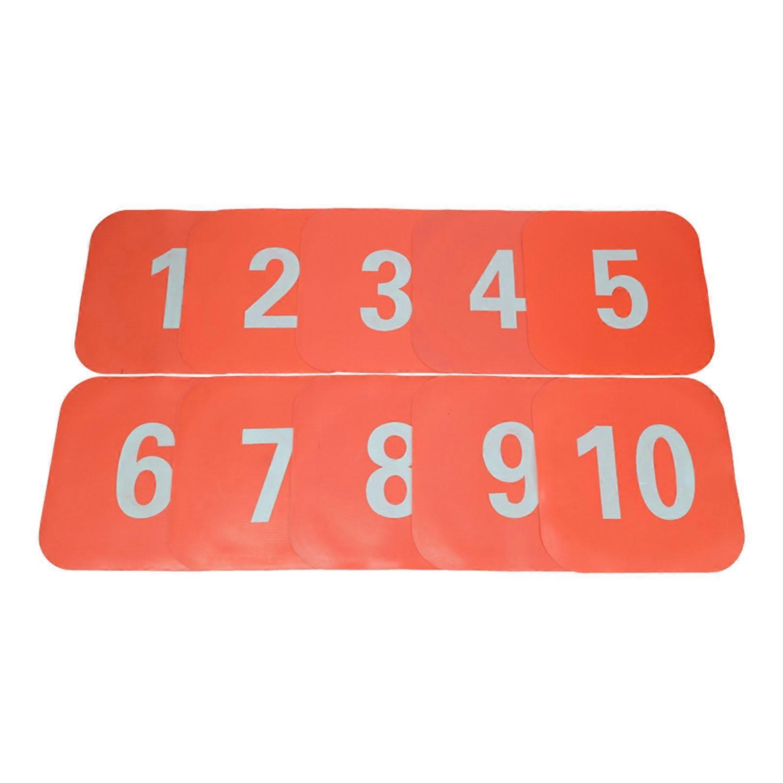 10x Markers Flat Cones Square Sit Spots,Multipurpose,Floor Agility Dots,Field