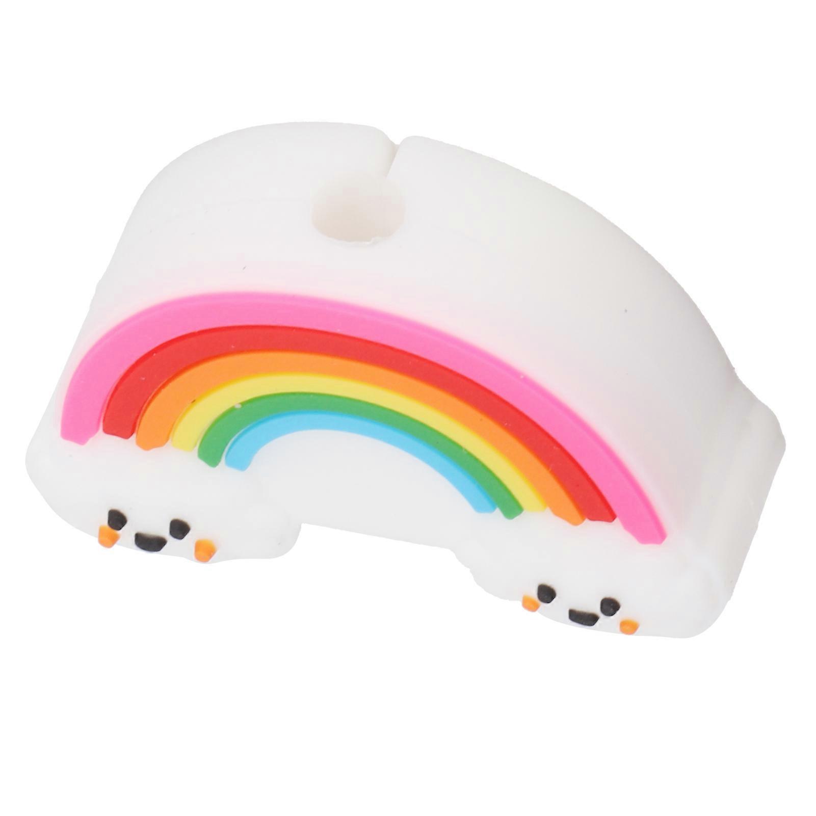 Cute Rainbow PVC Data Line Protectors Charging Cable Savers