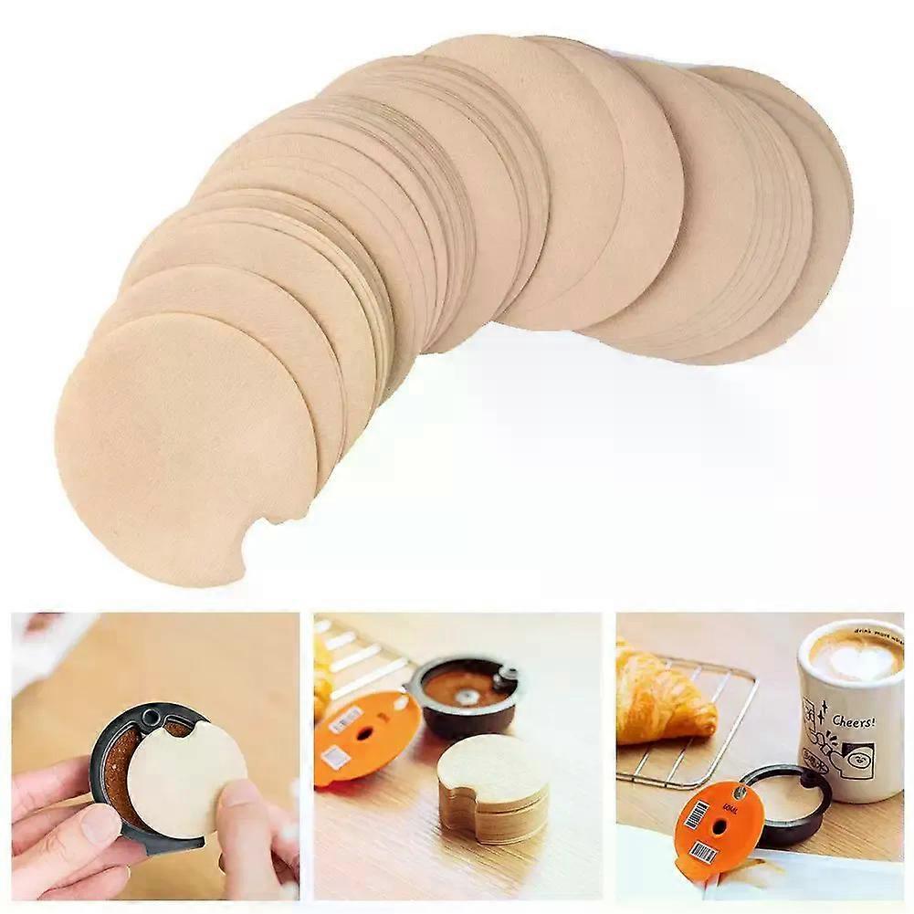50PC Disposible Paper Filter for Reusable Tassimo/Nespresso Coffee Capsule Protect from Block Keep Capsule for Cleaning