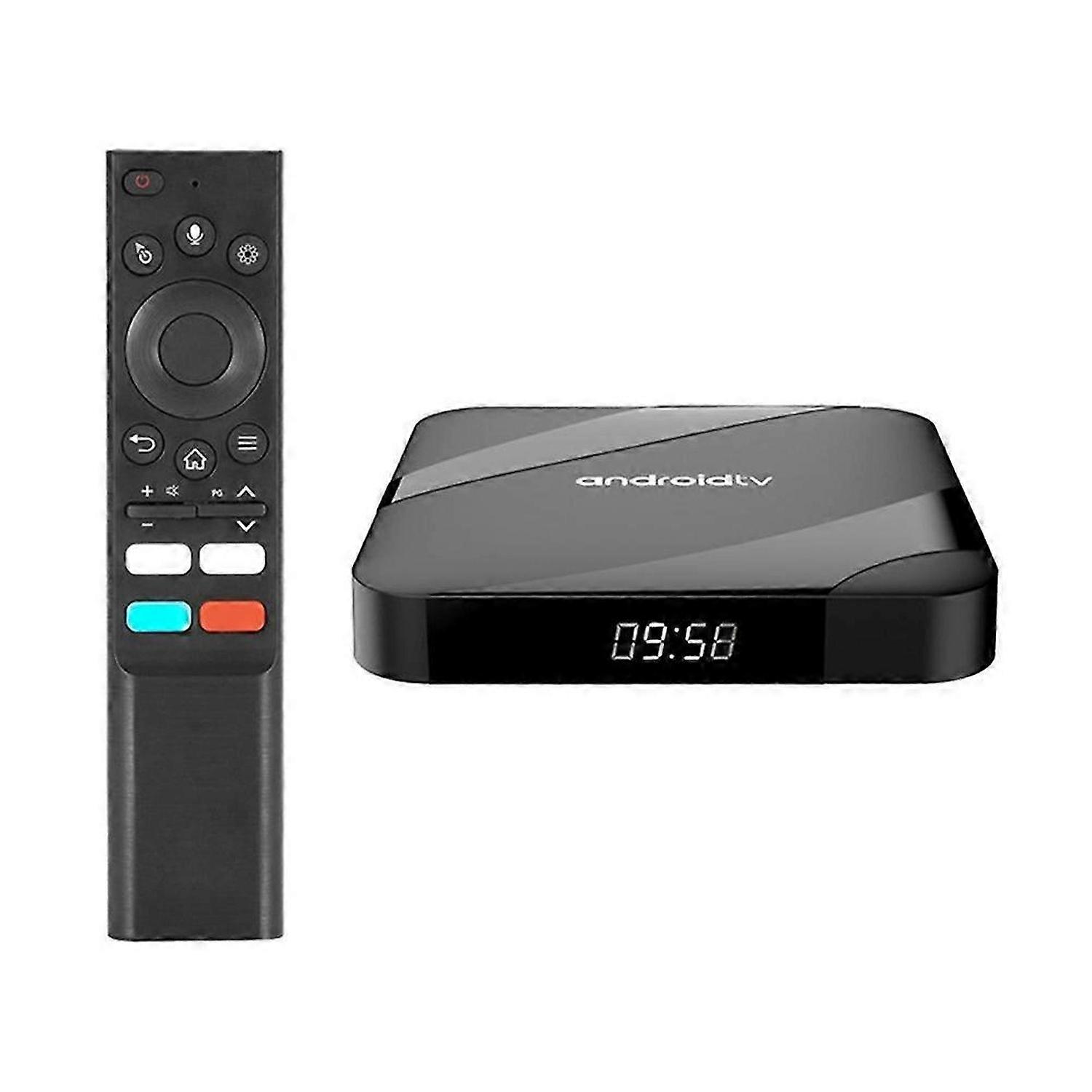 ATV אנדרואיד 14 טלוויזיה חכמה ממיר 4GB+64GB AV1 S905W2 ארבע ליבות WiFi כפול שלט קולי נגן מדיה 8K 4K ממיר תקע האיחוד האירופי