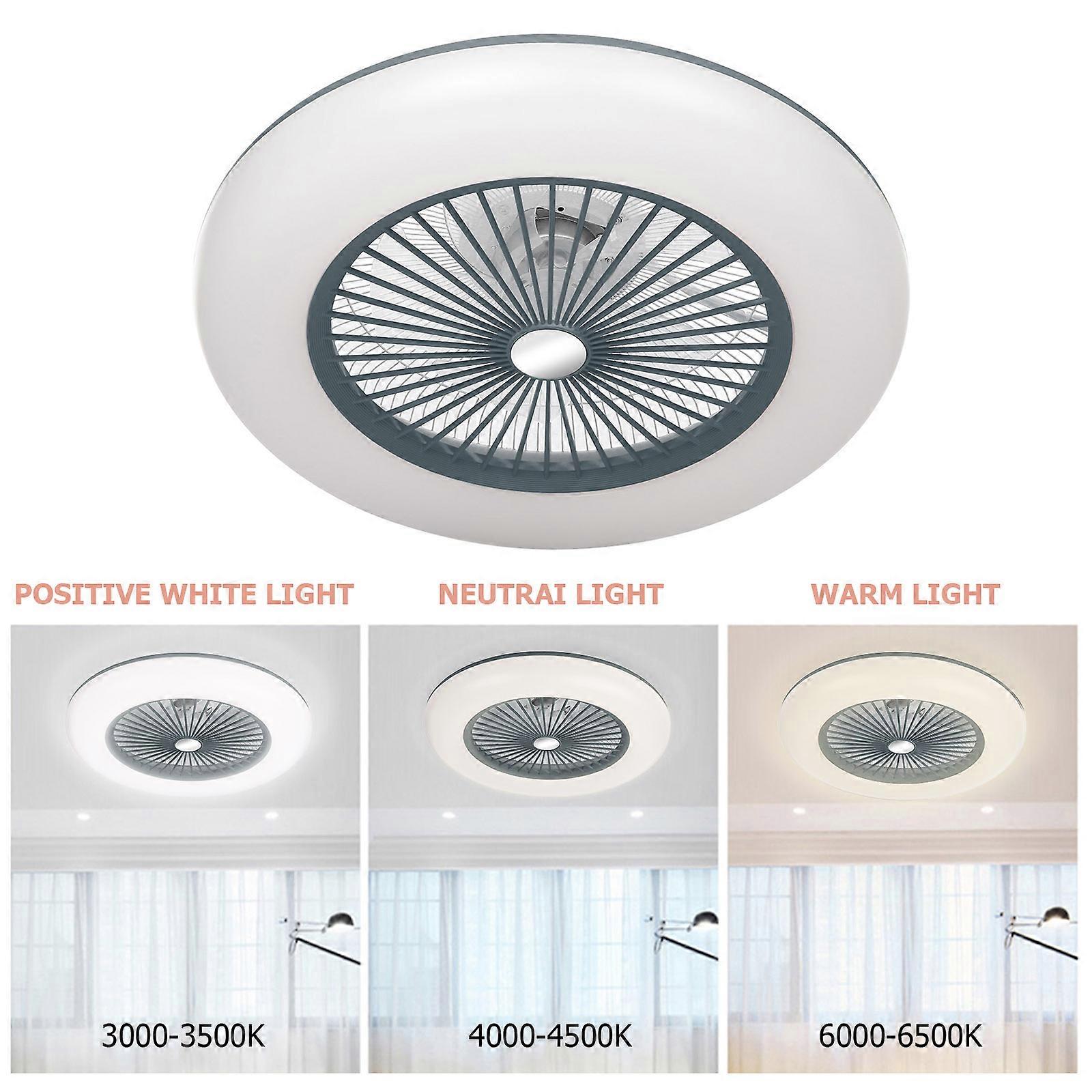 Ceiling Fan with LED Light 540mm Diameter, 3 Colors, Remote & App Control