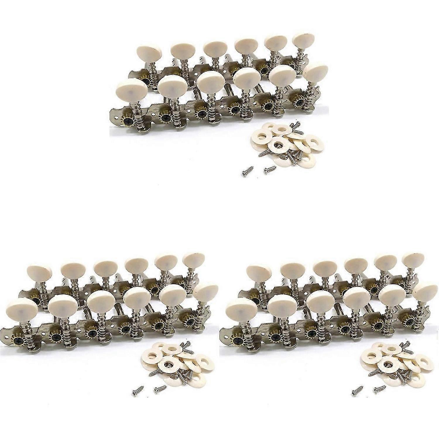 12 Strings Acoustic Guitar Tuning Pegs Chrome Plated Accessory Part