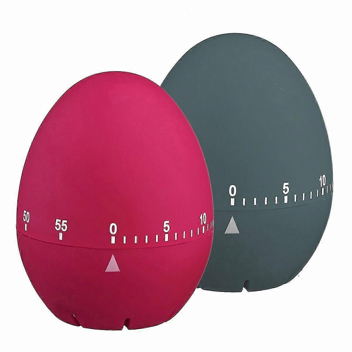 Colorful Kitchen Timer with Rubber Egg Design, 7.5cm Size