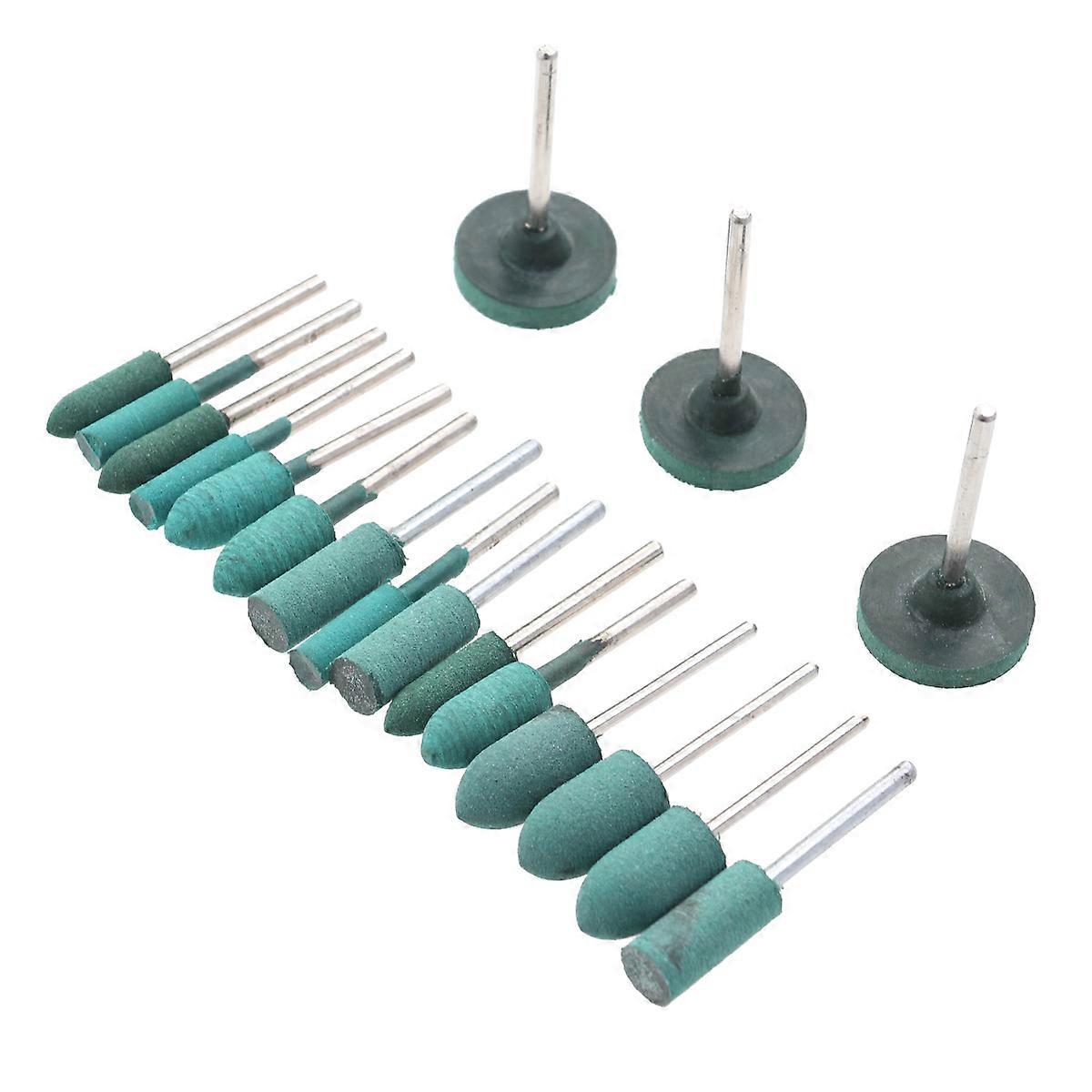 Jade Polishing Tool Abrasive Rubber Wheel for Polishing 18Pcs Rotary Set