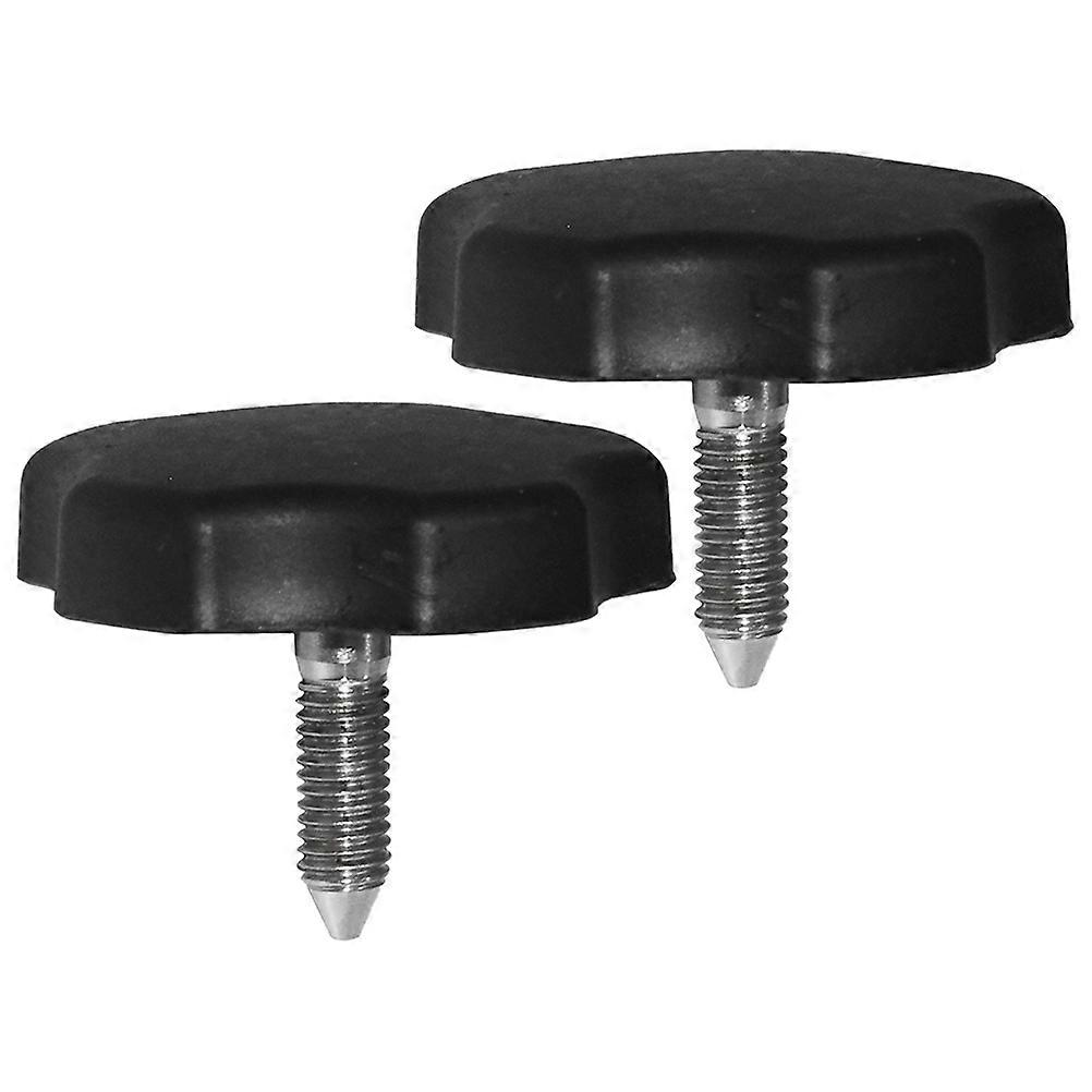 2Pcs Soft-Top Window Frame Surround Knob Round Black Ergonomic Design For Easy Operation 4.5X4.3Cm