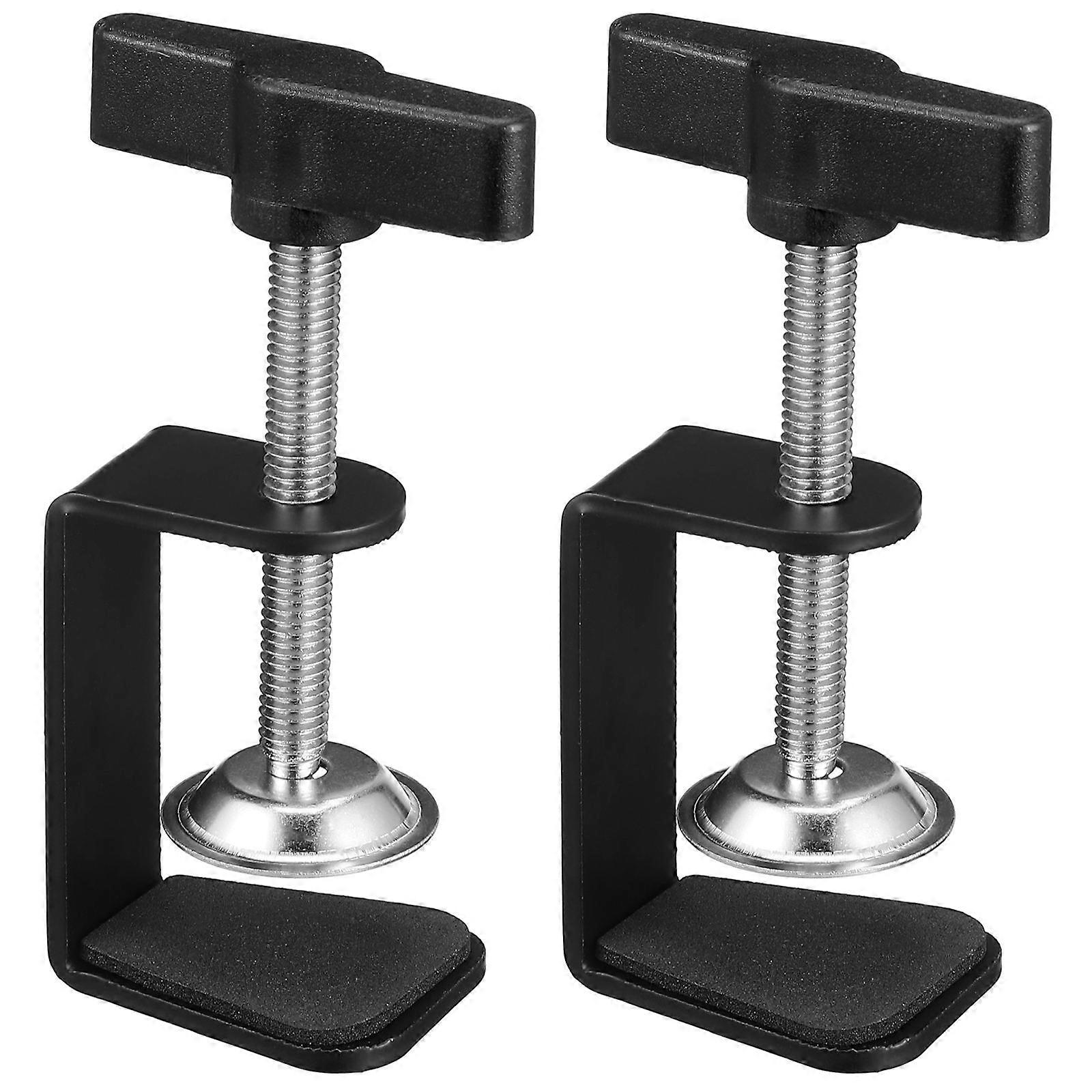Table Mount Clamps C-Shape Clamp for Secure Installation 2Pcs