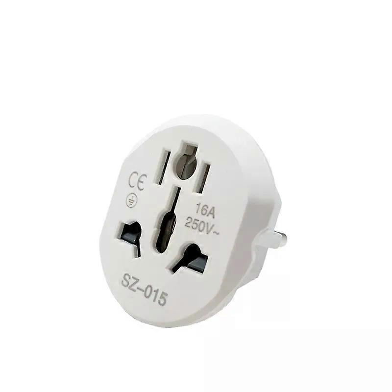 EU Plug Adapter 16A 250V Travel Adapter Converter 2 Round Socket High Quality Universal AU US UK CN To EU KR Wall Socket Outlet