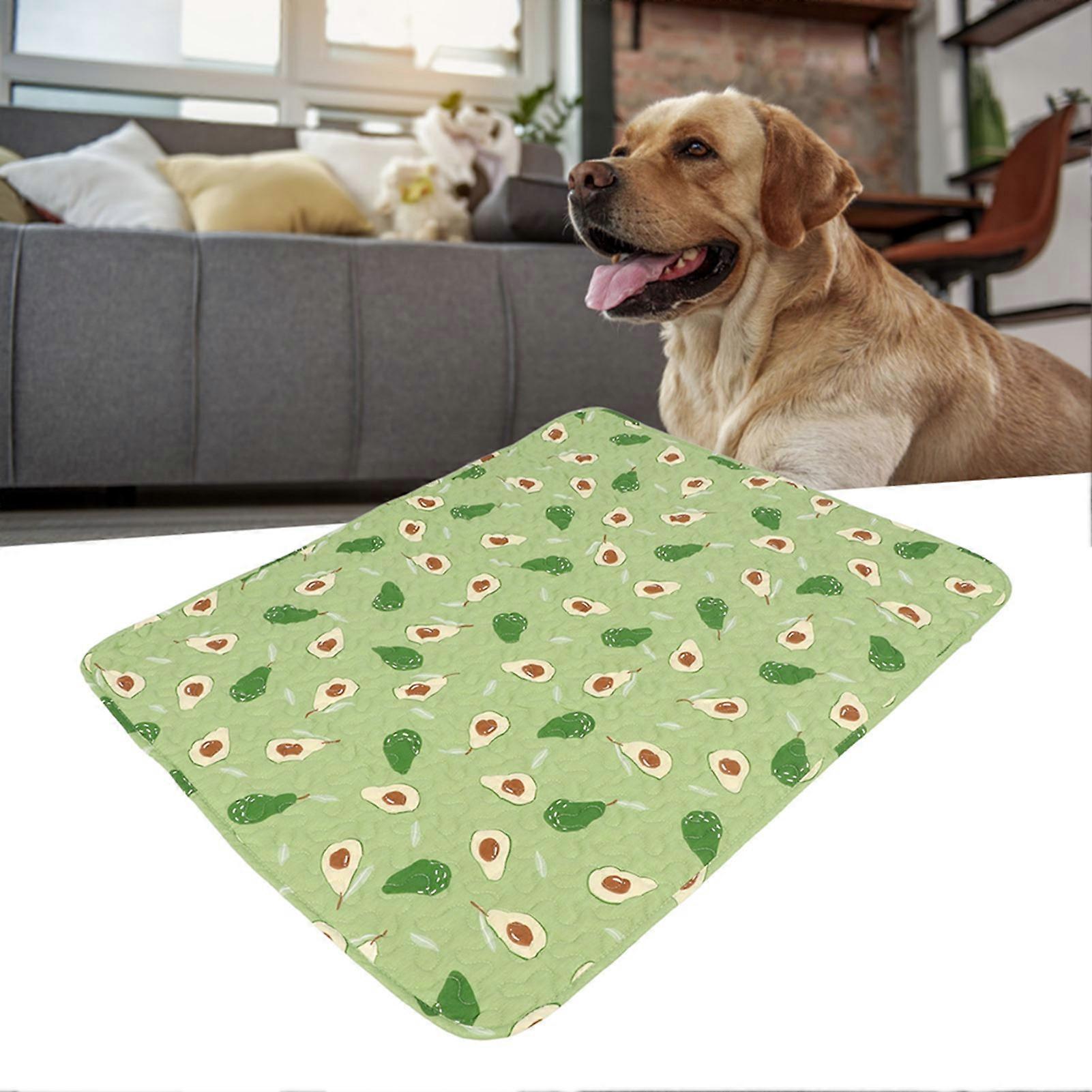 Soft Cotton Pet Sleeping Mat 90x70cm Super Absorbent Avocado