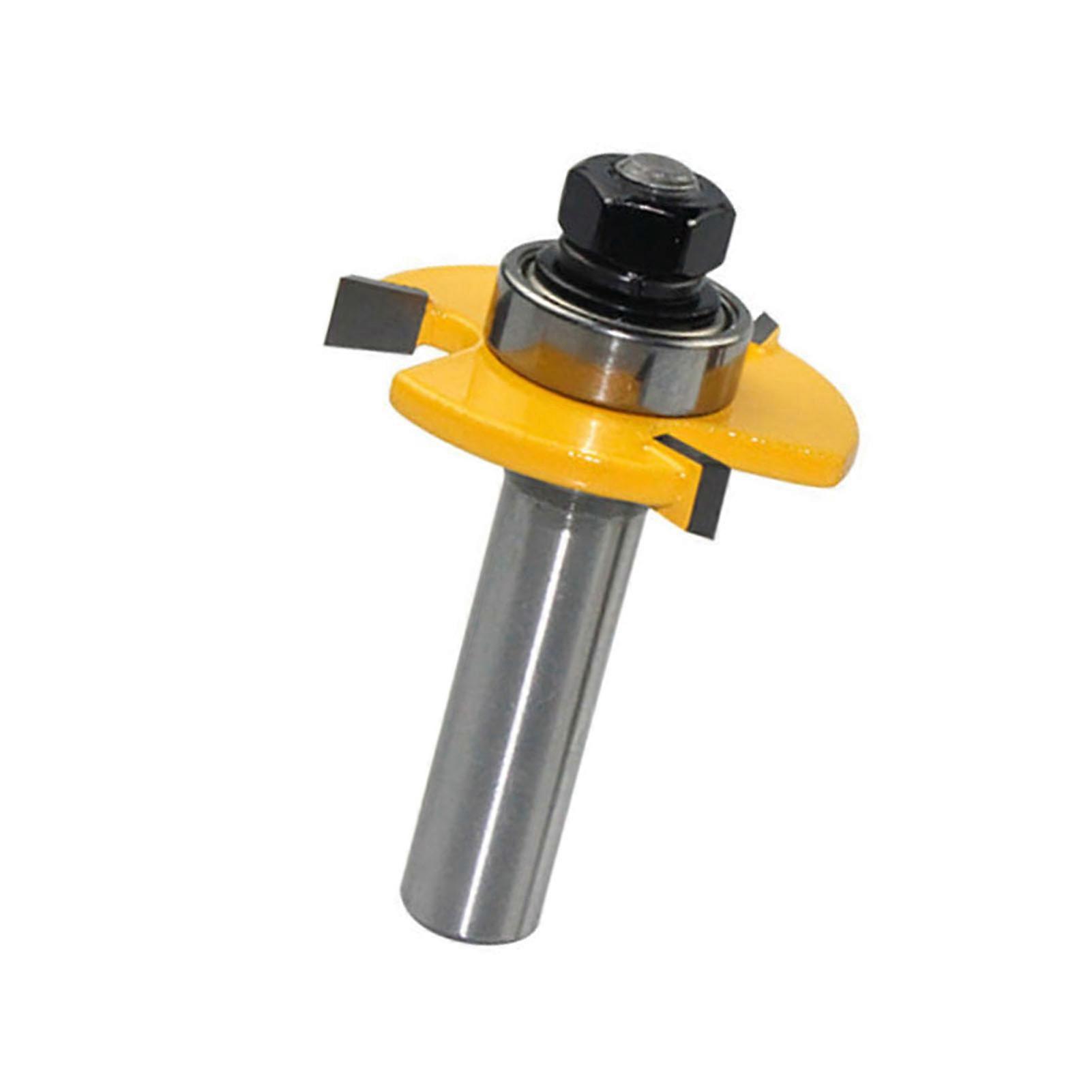 3 Pcs Tongue Router Bit Set 1/2" Shank Tungsten Steel 15x9.2x5cm