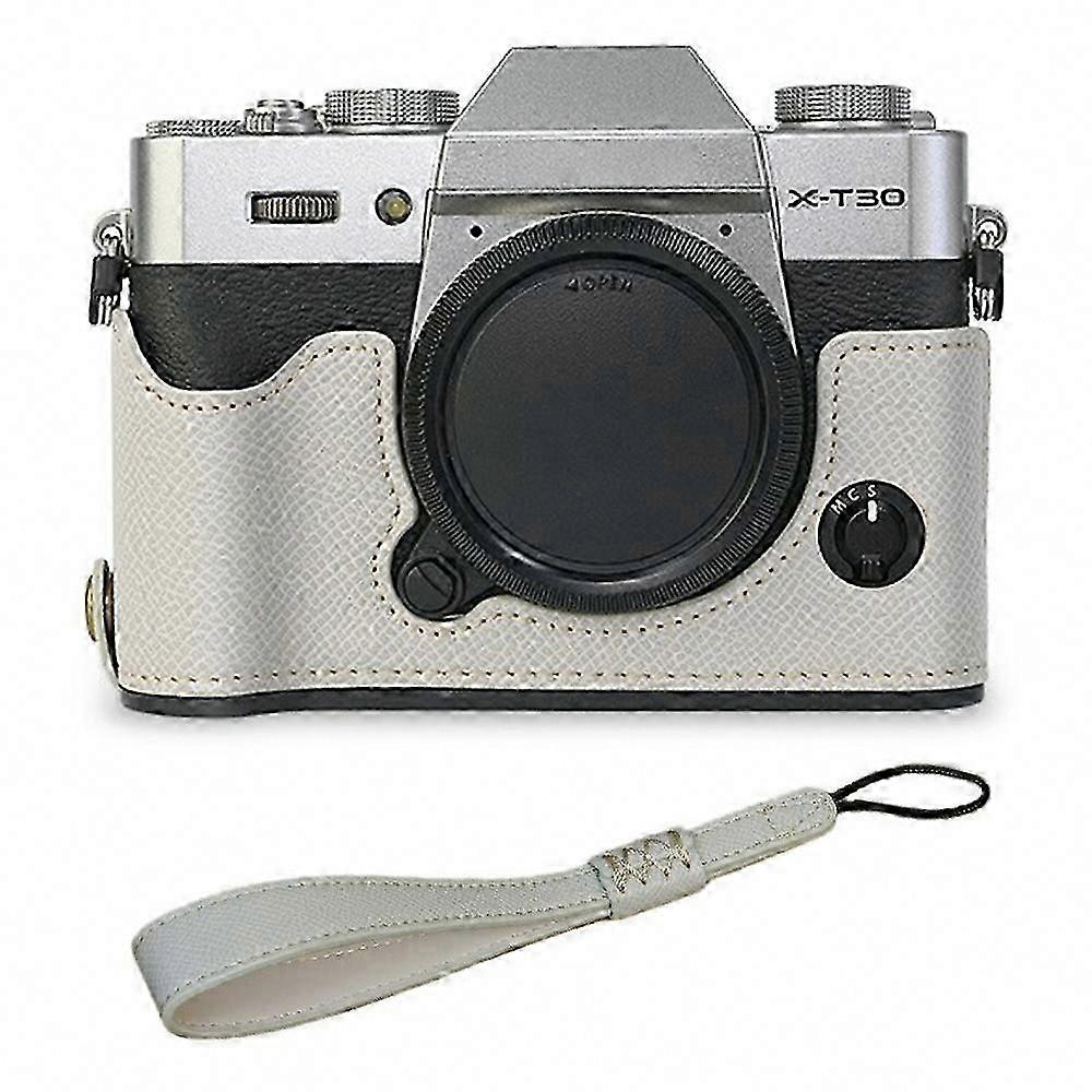 Fujifilm XT10 XT20 XT30 XT30 II Type C PU Leather Camera Case Bottom Half-Body Protective Cover