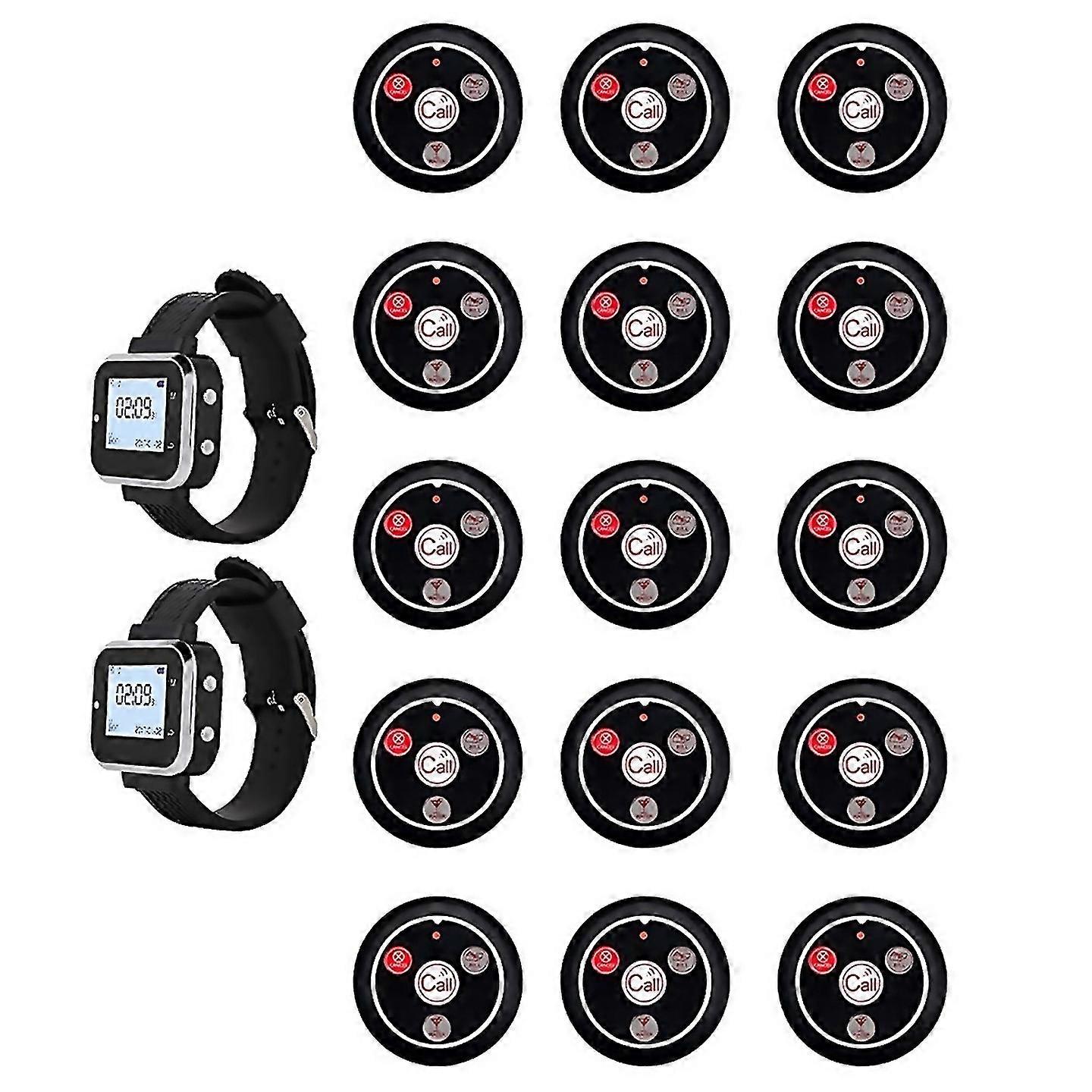 For Cafe Waiter Service Buzzer 15 Table Call Button Transmitter Eu