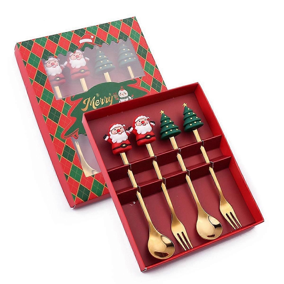 Christmas Set Gift Tableware Spoon & Fork Set Tableware Set C