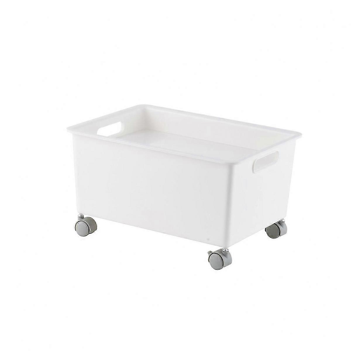Storage Bin with Wheels Simple Style Smooth Box for Kitchen Pantry Cupboard